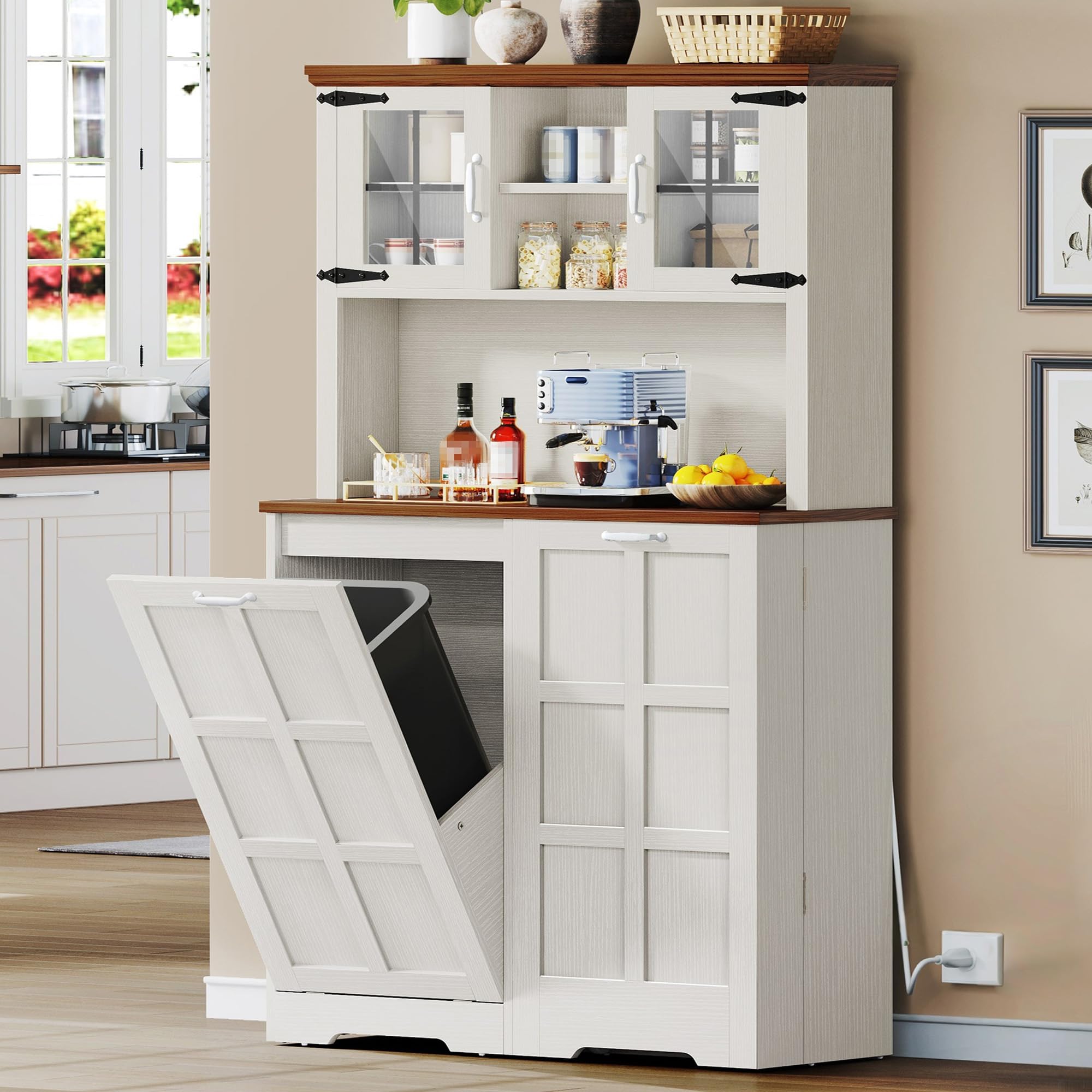 Amazon｜DWVO キッチンパントリーキャビネット、ゴミ箱キャビネット 13