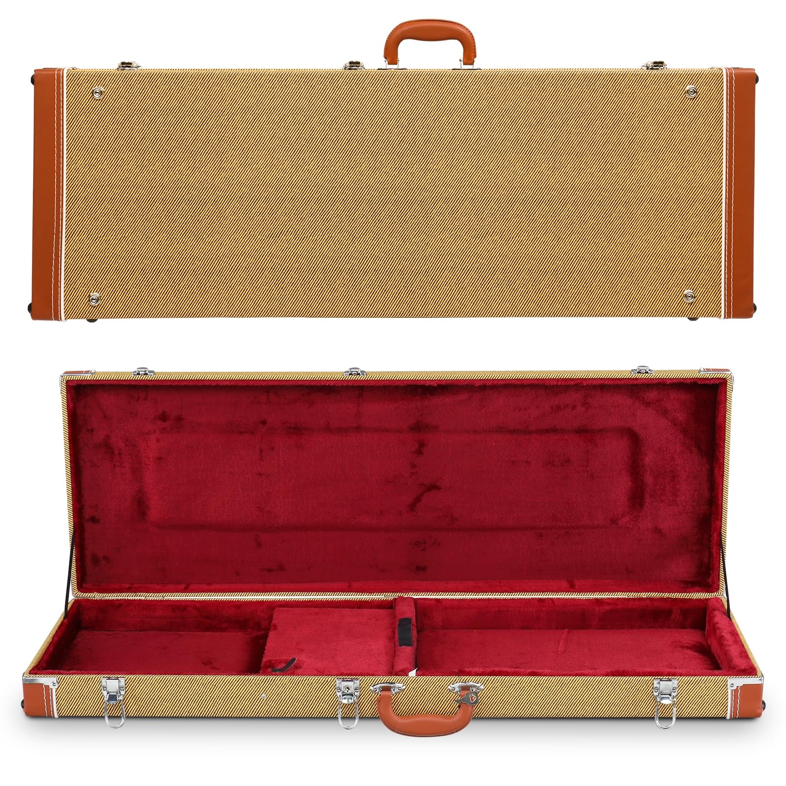 Amazon.com: Ktaxon Electric Guitar Hard Case, Rectangle Wooden