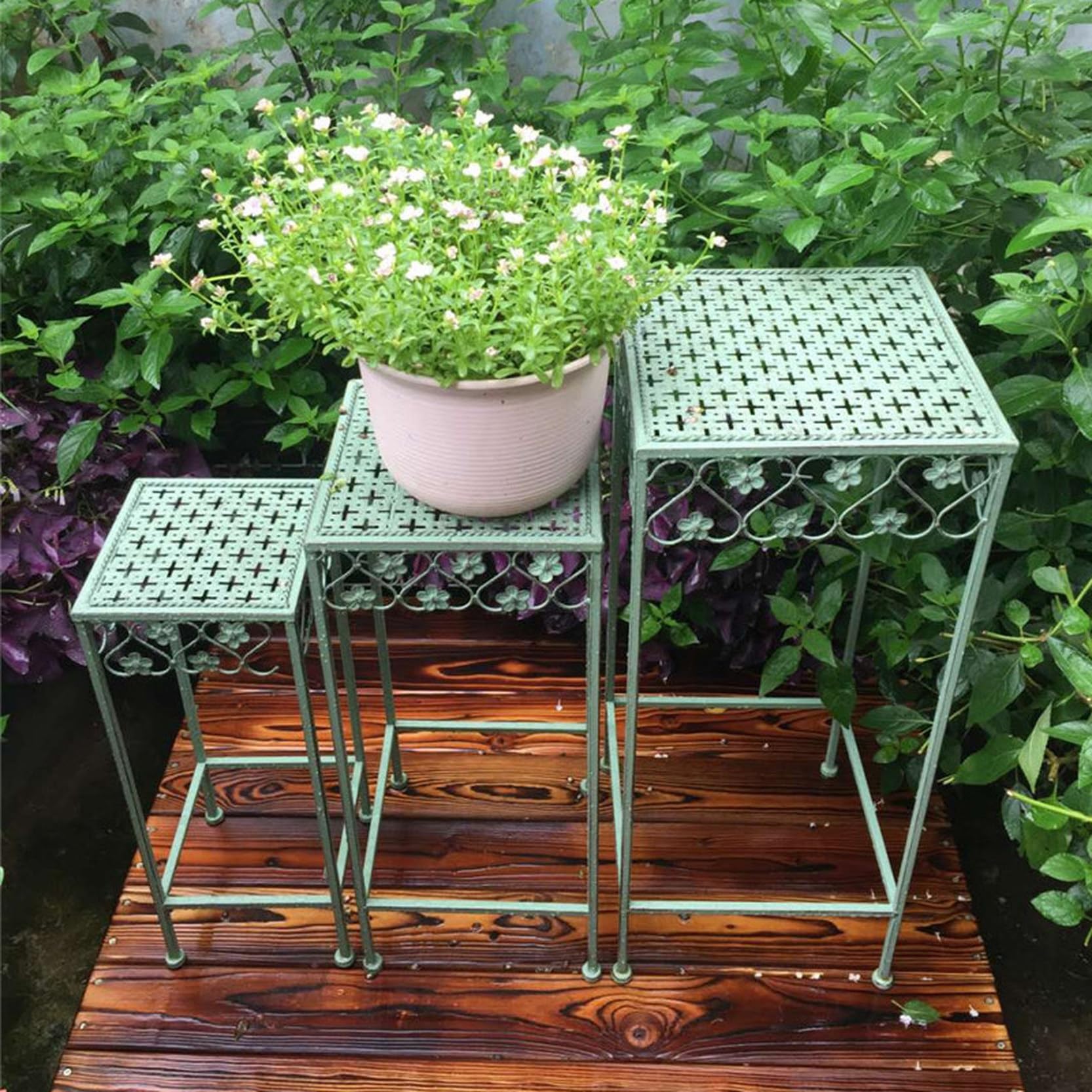 Amazon.co.jp: [GZGZ] フラワースタンド サイドテーブル アイアン