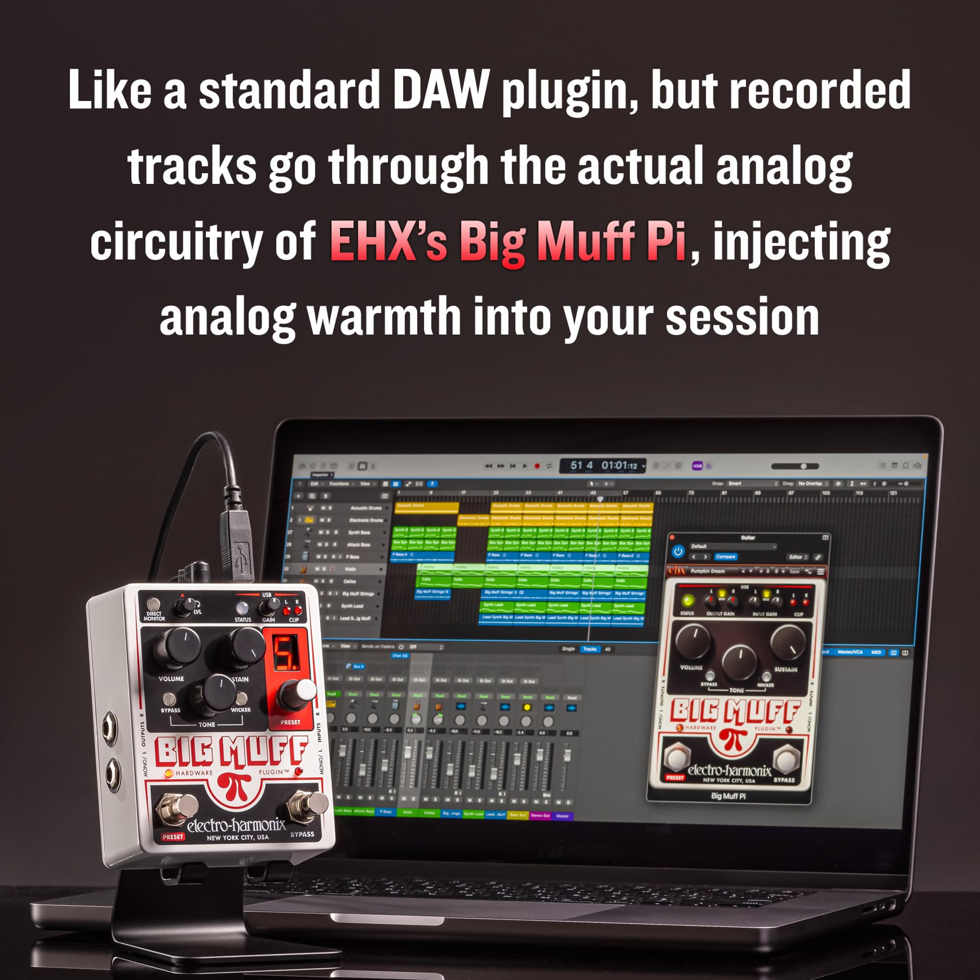 Amazon.com: Electro-Harmonix Big Muff Pi® Hardware Plugin® Pedal