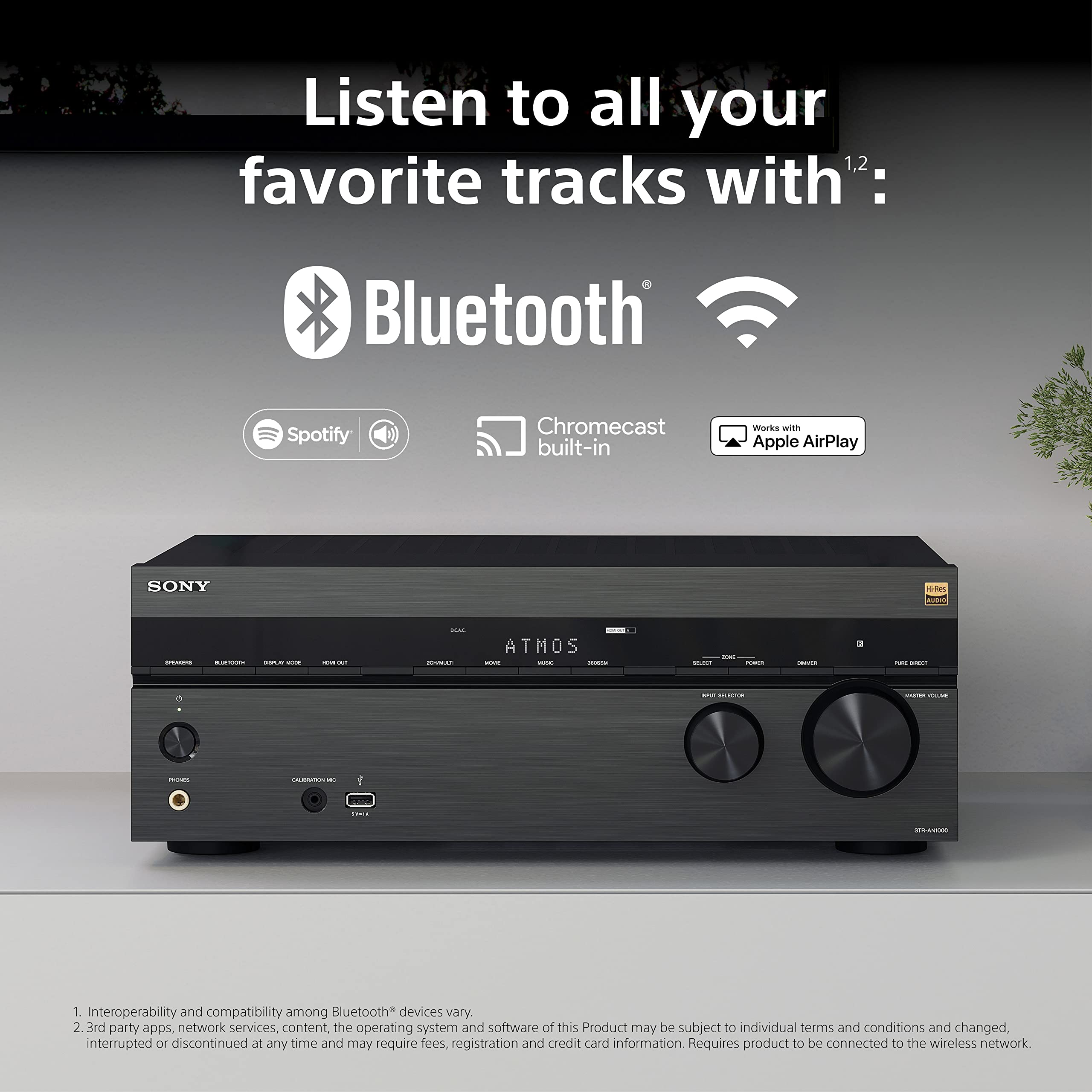 Amazon.com: Sony STR-AN1000 7.2 CH Surround Sound Home Theater 8K