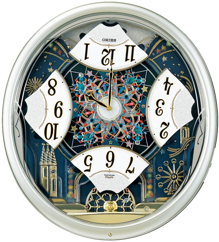 Amazon.co.jp: セイコー クロック 掛け時計 電波 アナログ からくり 6