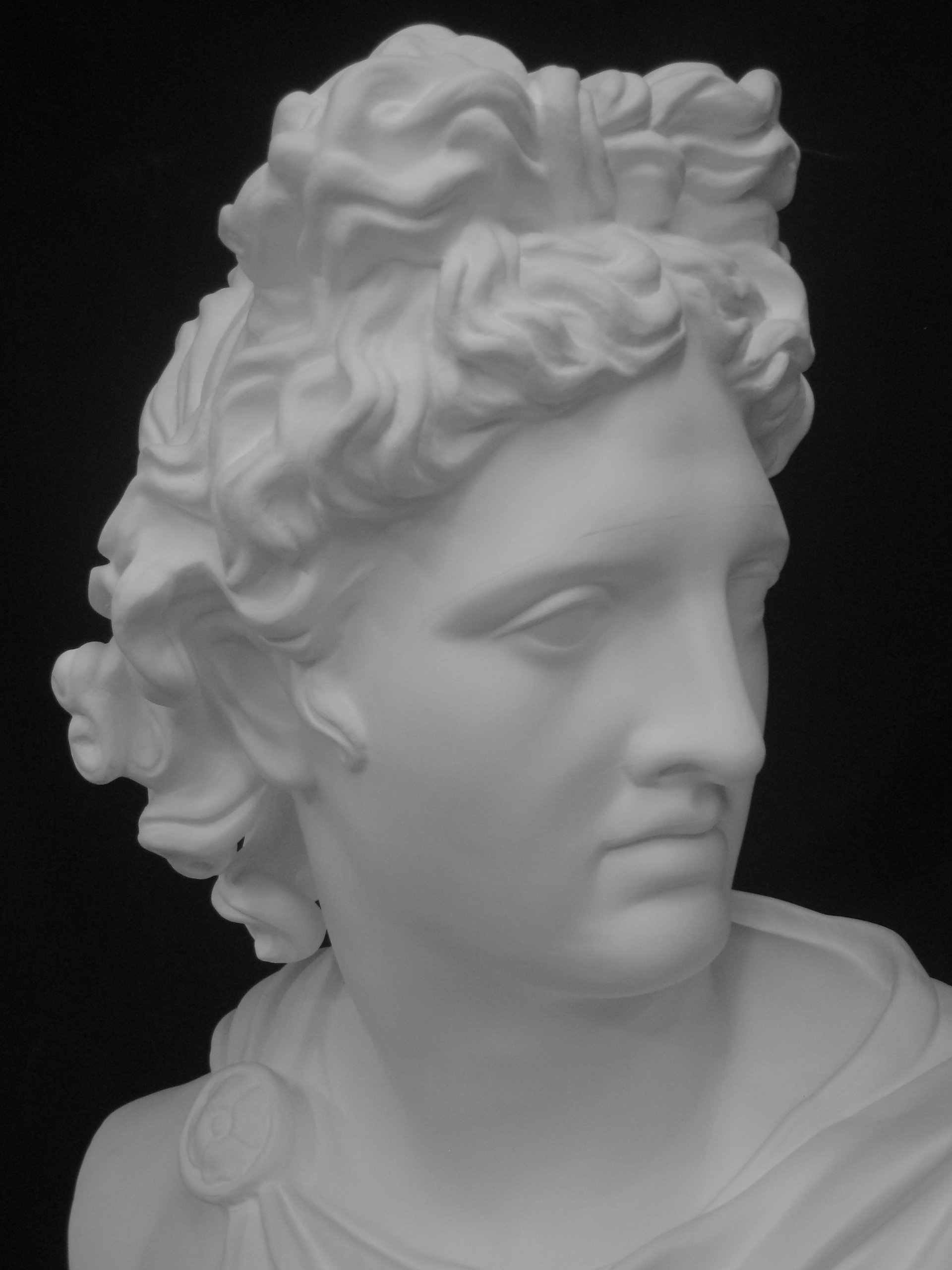 石膏像】アポロン アポロ デッサン 大サイズ 胸像 美術 教材 日本製