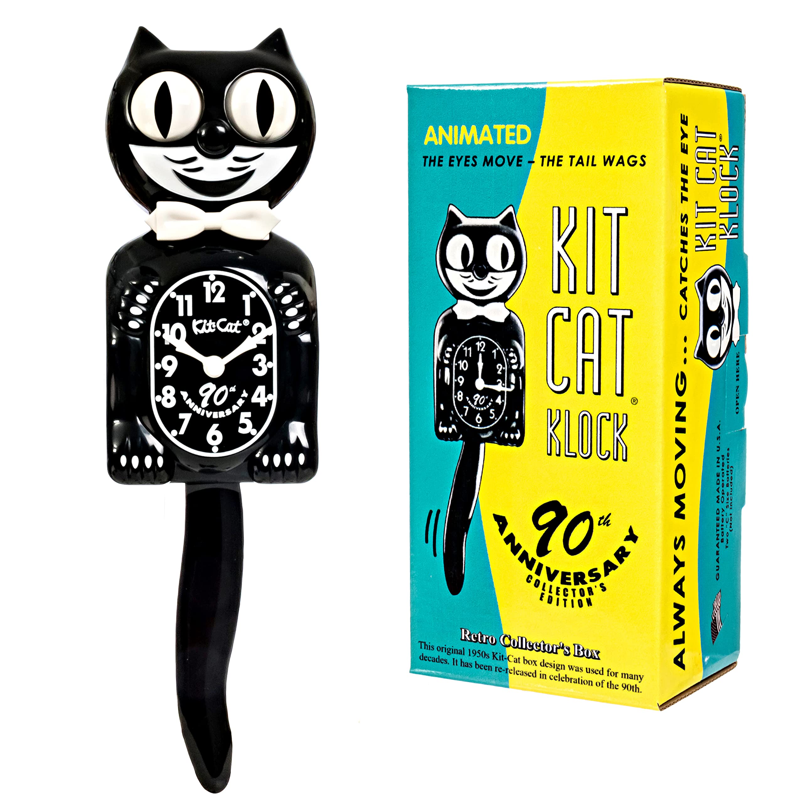 Amazon.com: Kit Cat Klock Official 90th Anniversary Black with