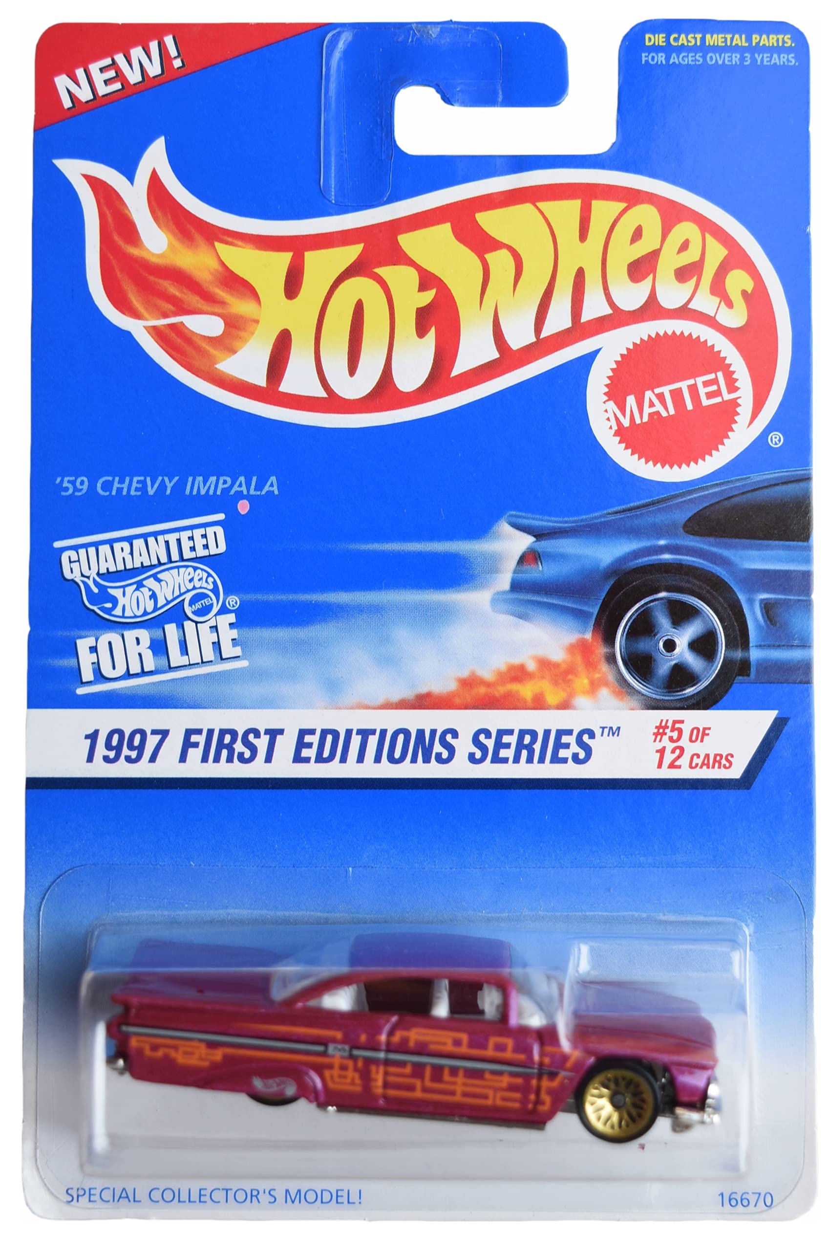Amazon.com: Hot Wheels '57 Chevy Impala, [Pink] 1997 First