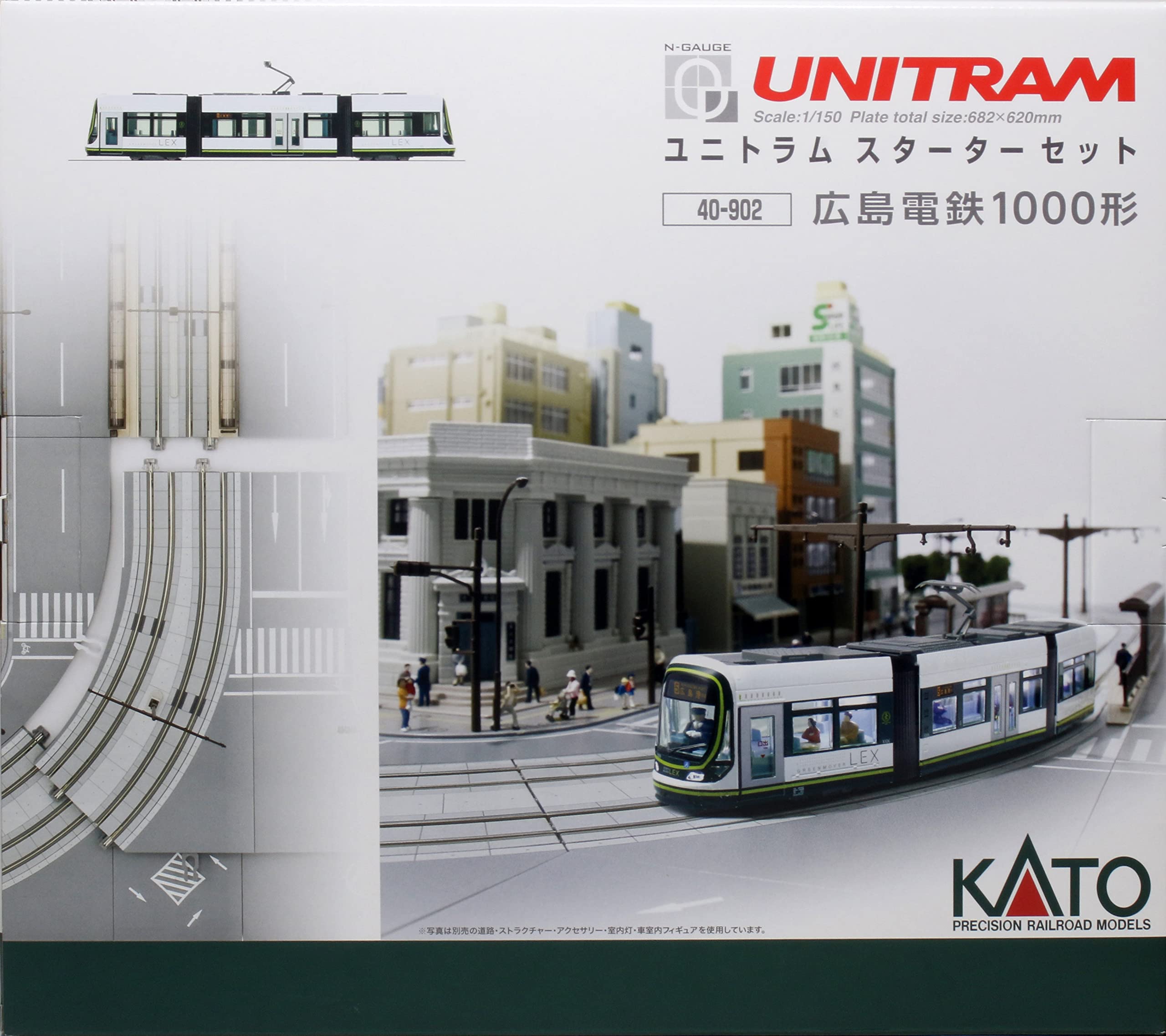 Amazon | KATO Nゲージ ユニトラムスターターセット 広島電鉄1000形 40