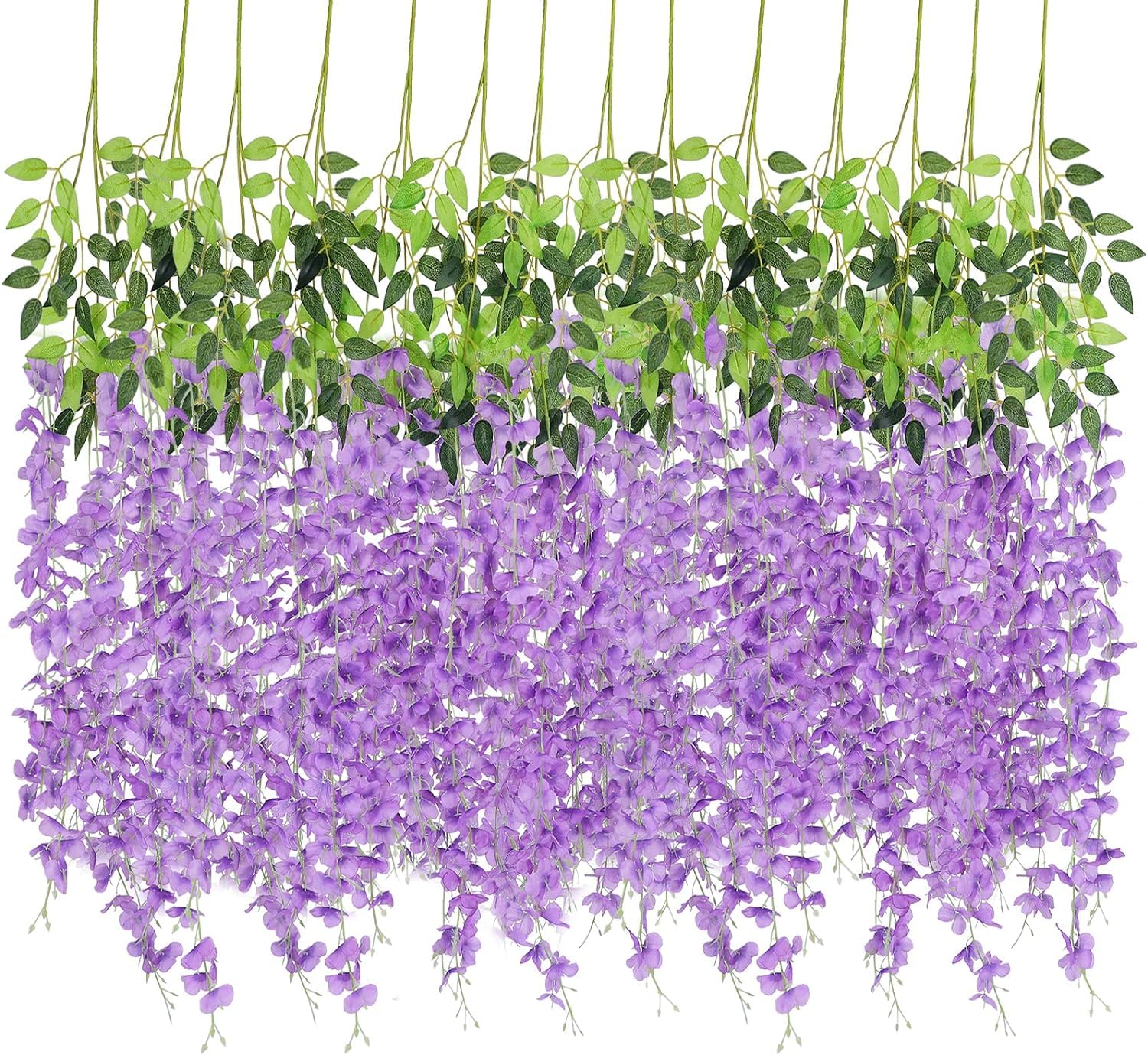 Amazon｜DIFEIUKI 藤の花 造花 花材 12本セット フジの花 シルク