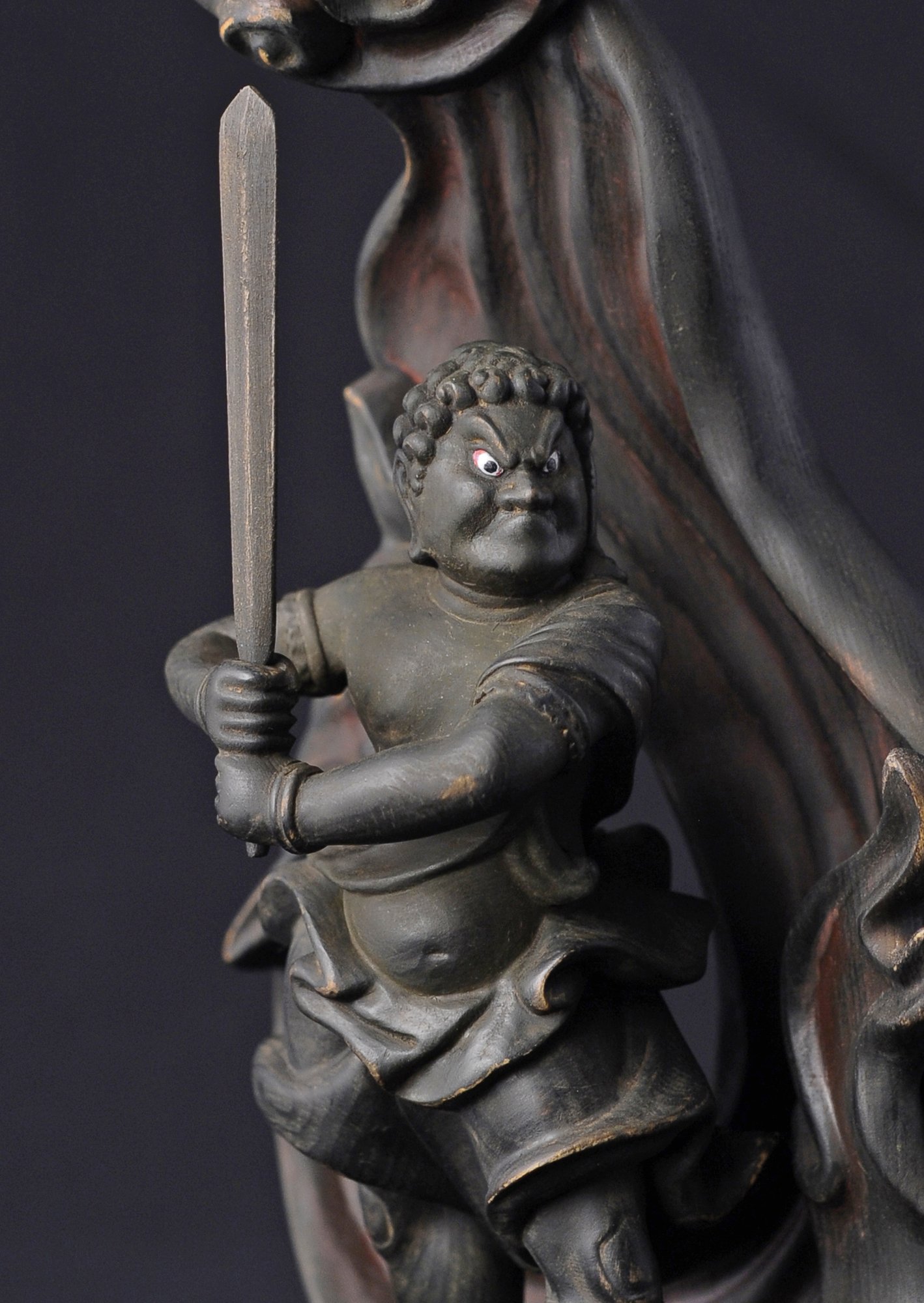 Amazon.co.jp: 武将が愛した仏像 不動明王立像 （木製：桧）＿仏像