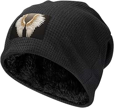 Amazon.com: Angel Wing Winter Beanie Hats Black Unisex Plush