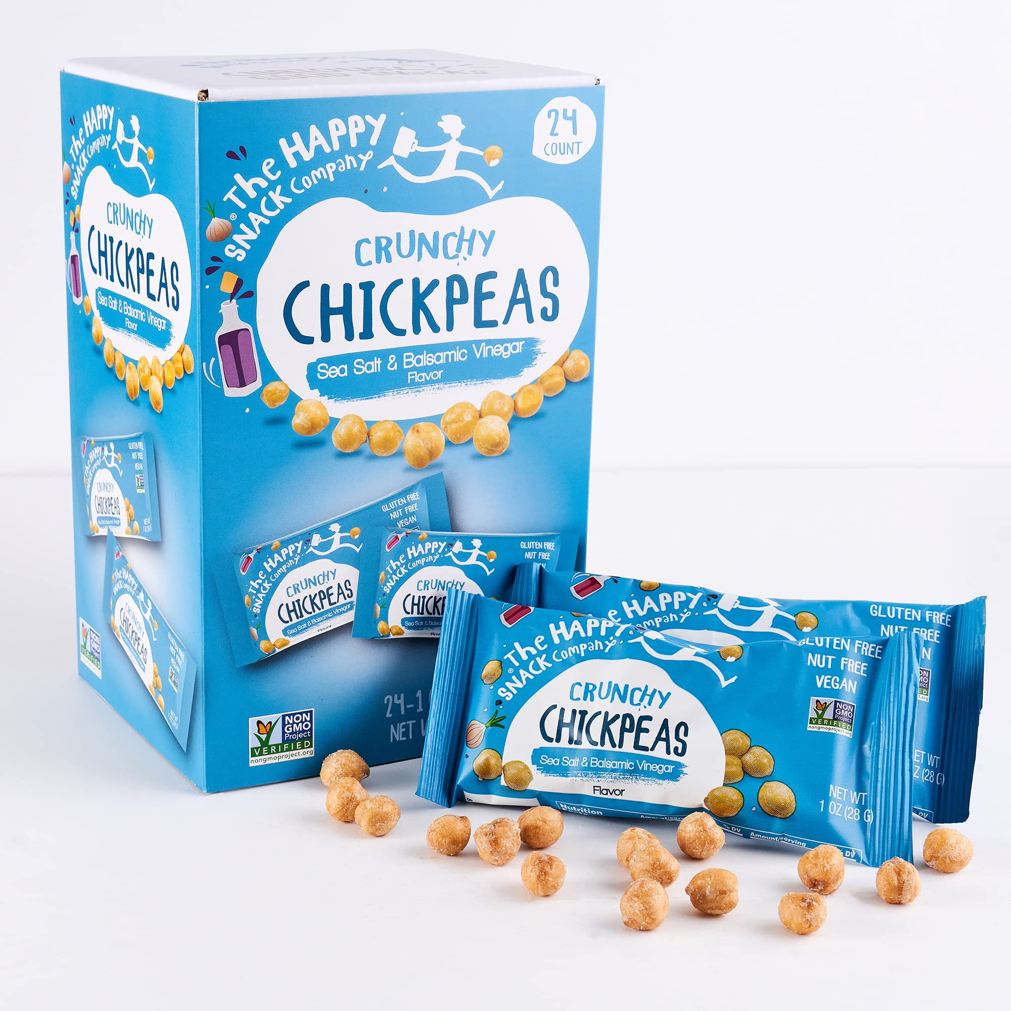 Amazon.com : The Happy Snack Company Crunchy Chickpeas Sea Salt