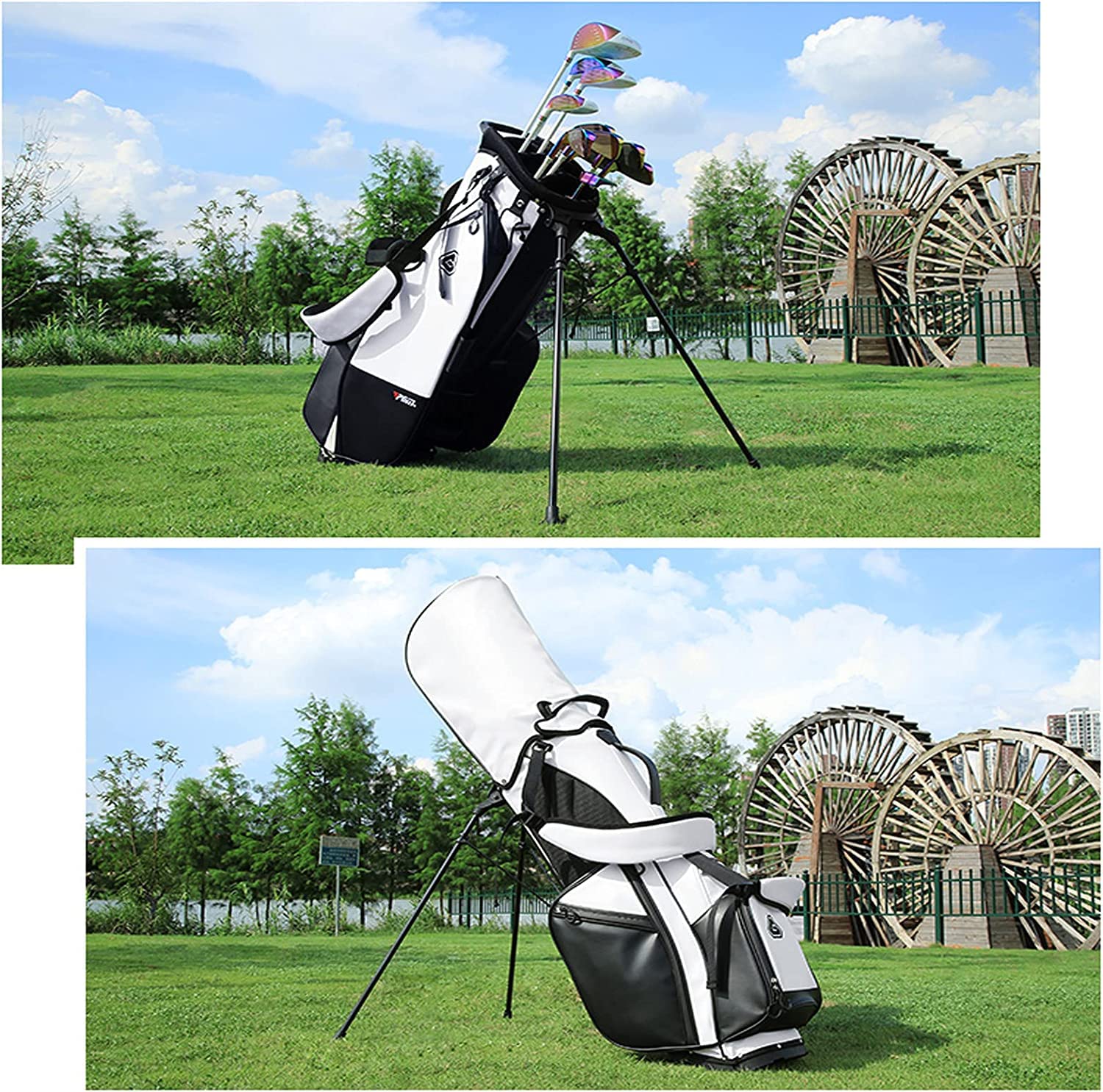 Amazon | ゴルフ キャディーバッグ 6分割 メンズキャディバッグ