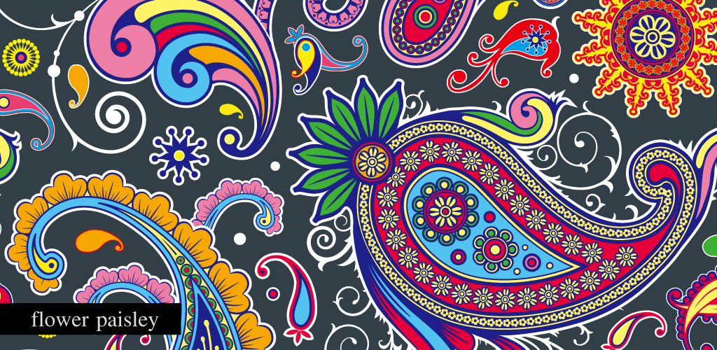 虹色ペイズリー柄♪【スマホ待ち受け壁紙】-Amazonアプリストアのアプリ