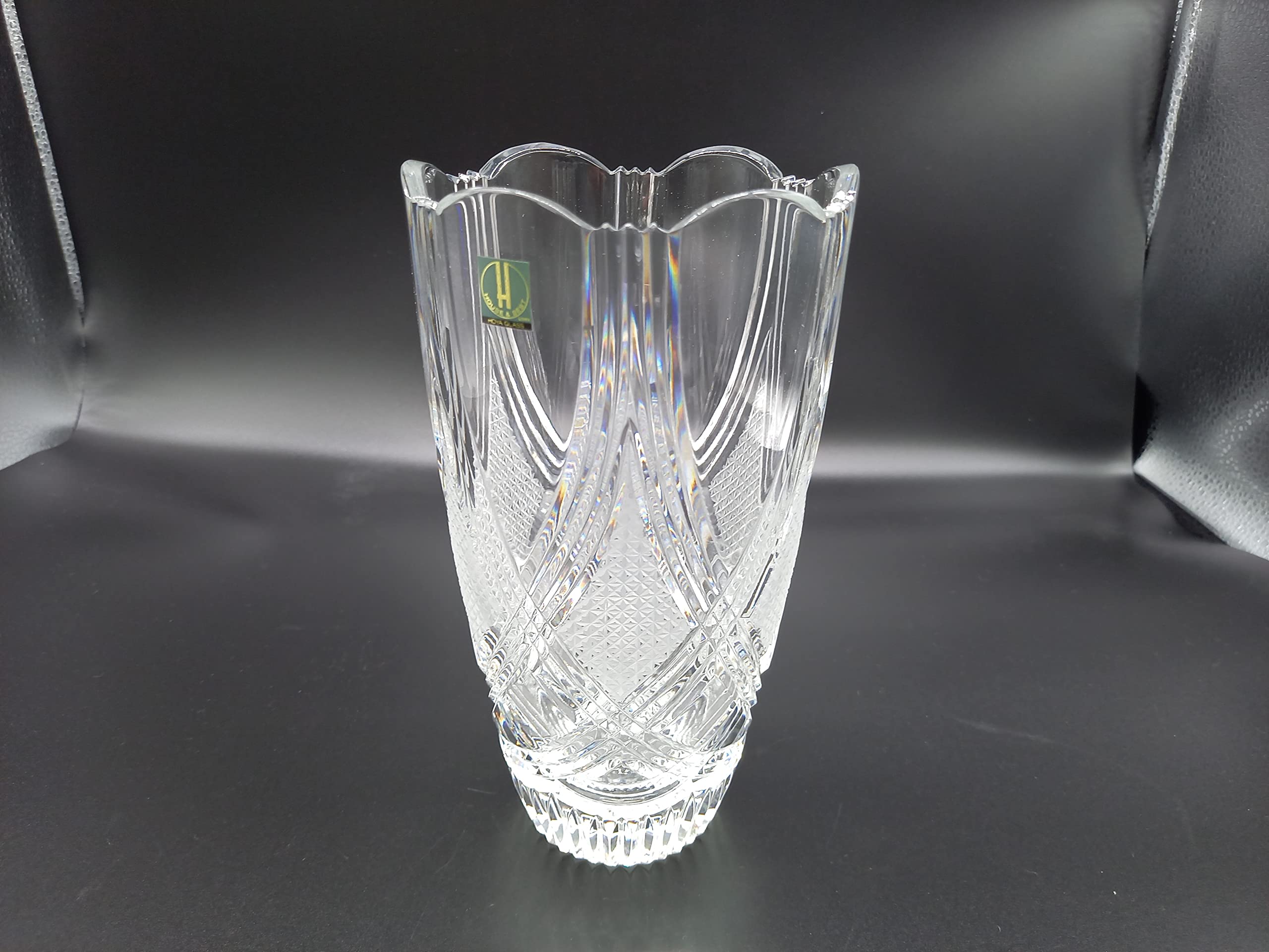 HOYA クリスタル 高級花瓶 アンティーク 希少品限定 廃盤 30cm 3kg楽天