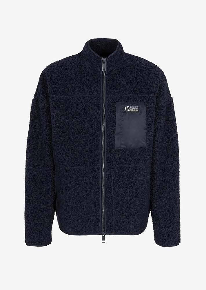 Armani Exchange Men's Collegiate Capsule Full Zip Mock Neck Fleece