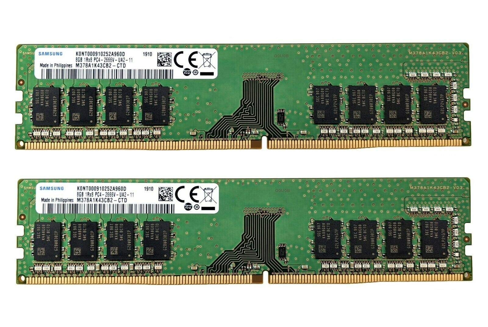 Samsung 16GB (2x8GB) DDR4 2666MHz DIMM PC4-21300 UDIMM Non-ECC