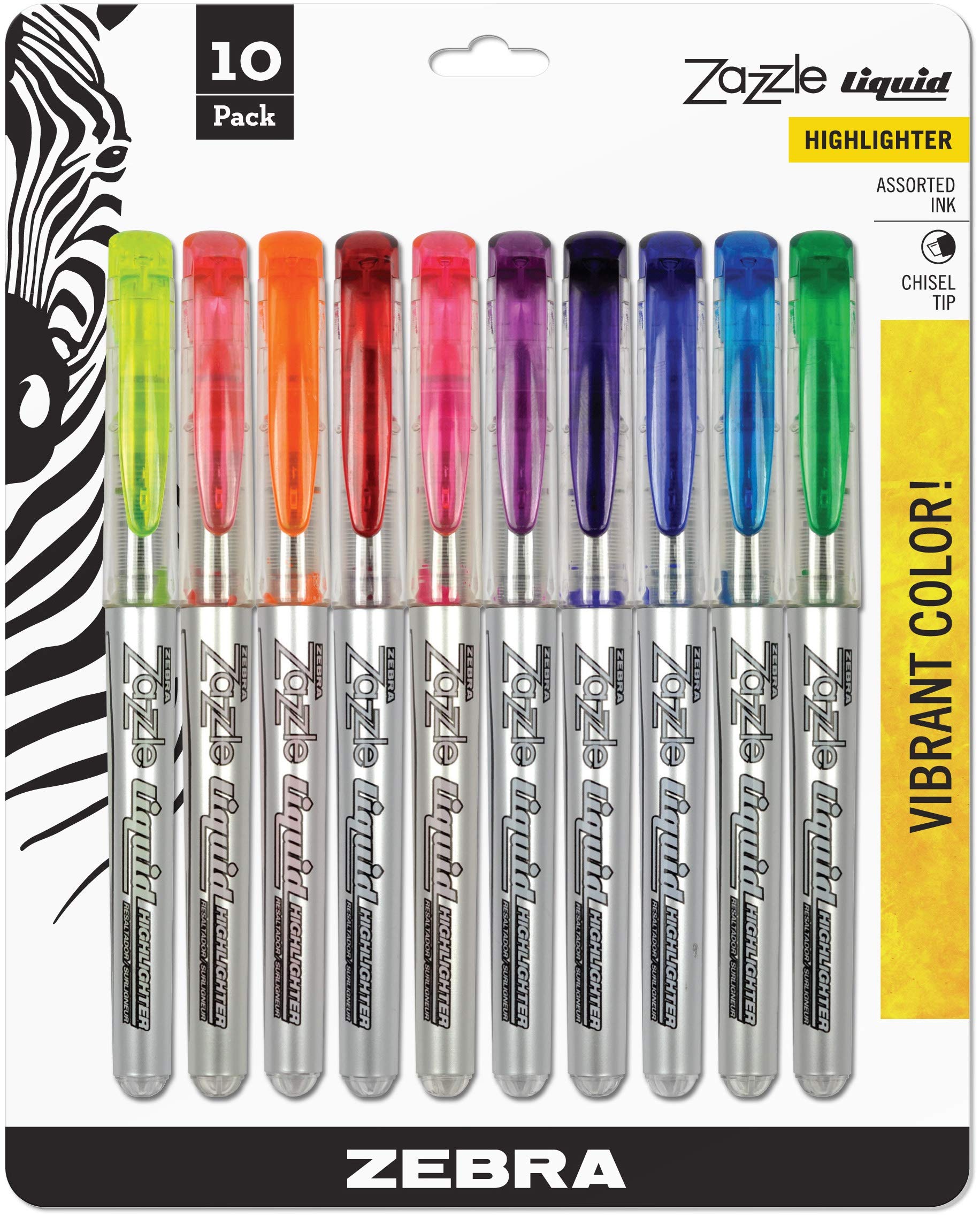 Amazon.co.jp: Zebra Pen Z71111 Zazzle Liquid チゼルチップ蛍光ペン