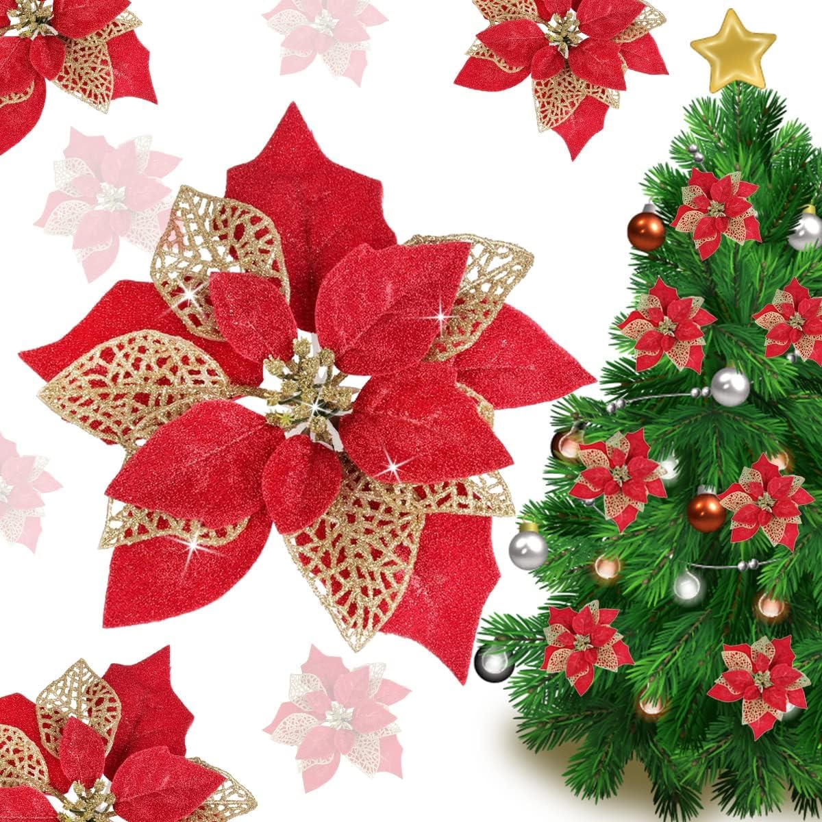 クリスマスツリー飾り 人工花 造花 クリスマス花 フラワー