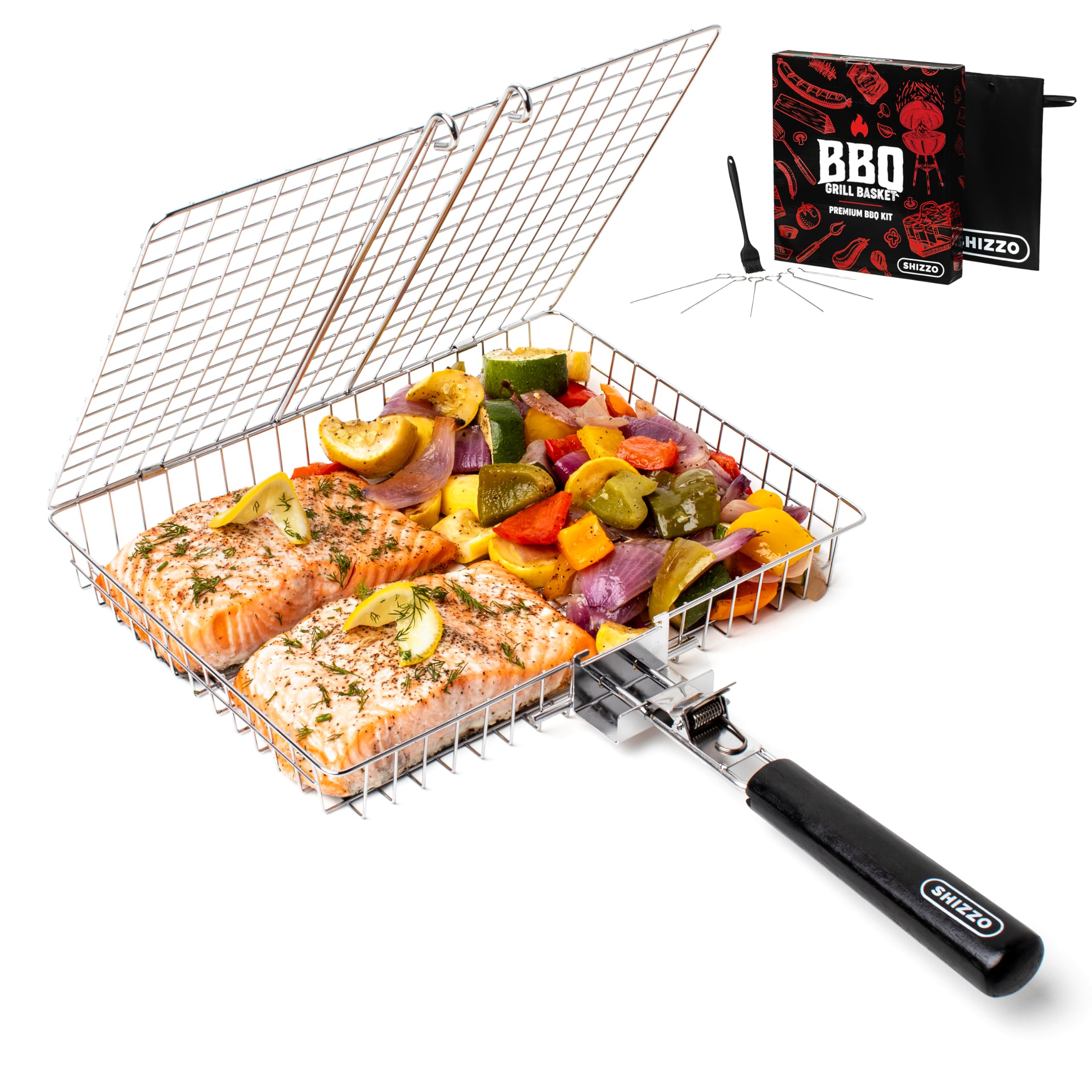 Amazon.com: SHIZZO Grill Basket Set, Barbecue BBQ Grilling