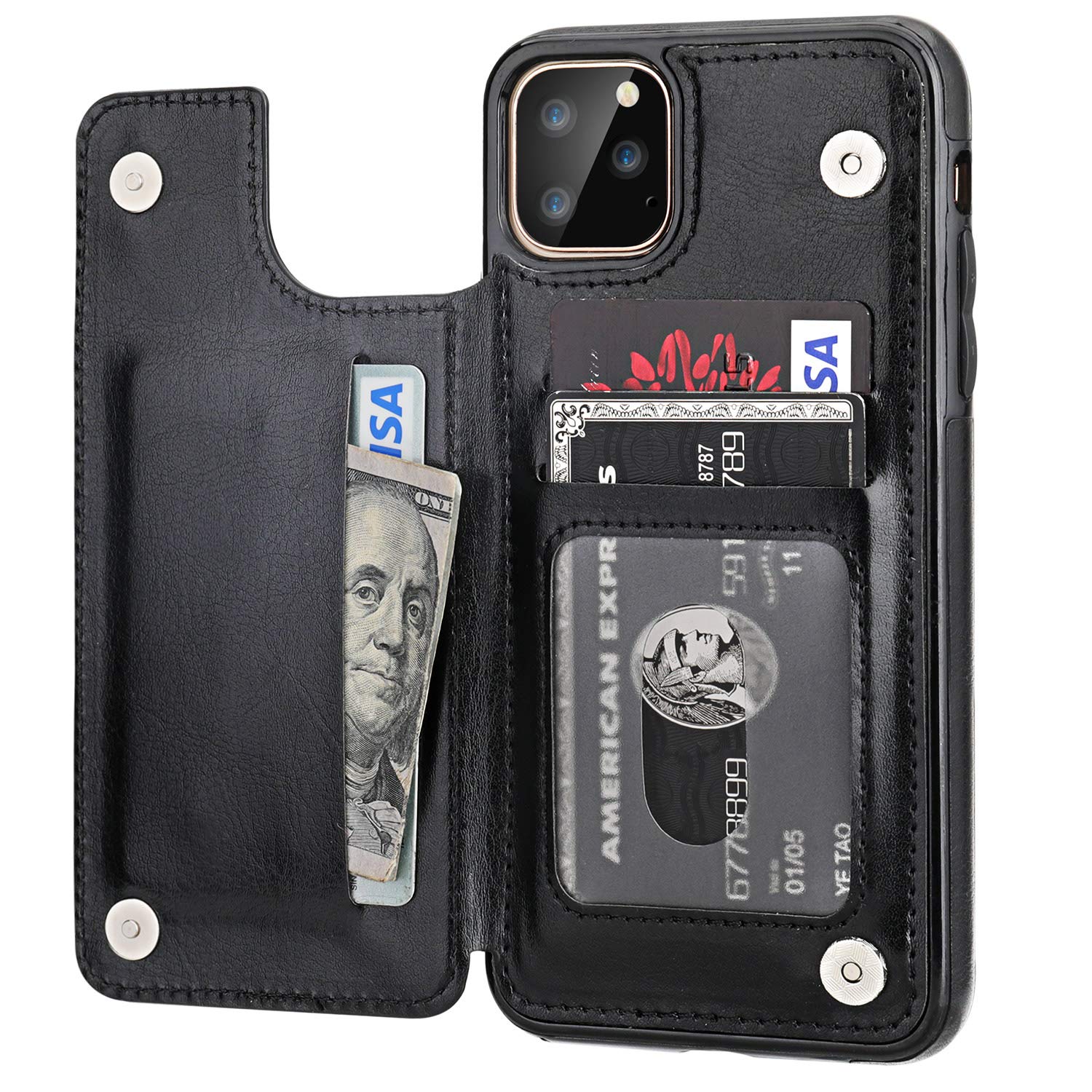 Amazon.com: for iPhone 11 Pro Max Wallet Case with Card Holder,OT