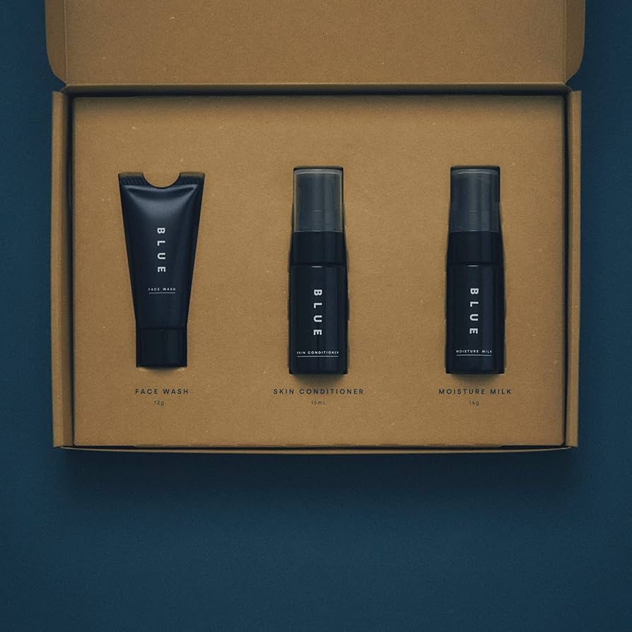 Amazon.co.jp: BLUE（ブルー）1週間分の洗顔 & 化粧水 & 乳液