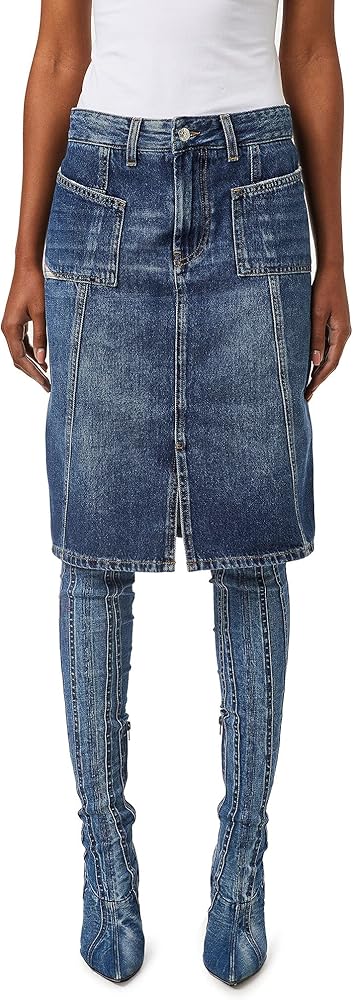 Amazon.co.jp: [Diesel] (ディーゼル) レディース デニムスカート 膝丈