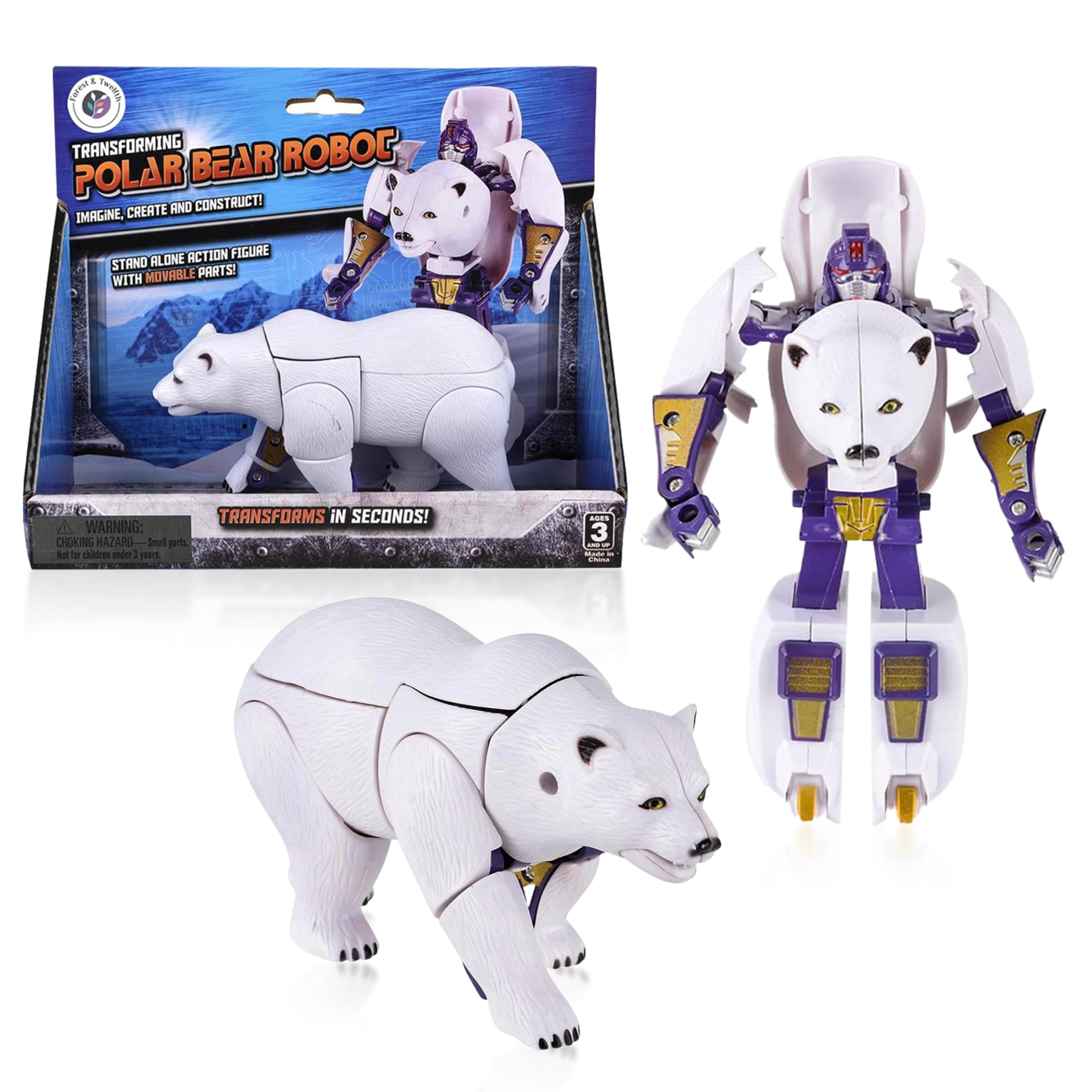 Amazon.co.jp: Forest & Twelfth 5インチ シロクマ ジャングルアニマル