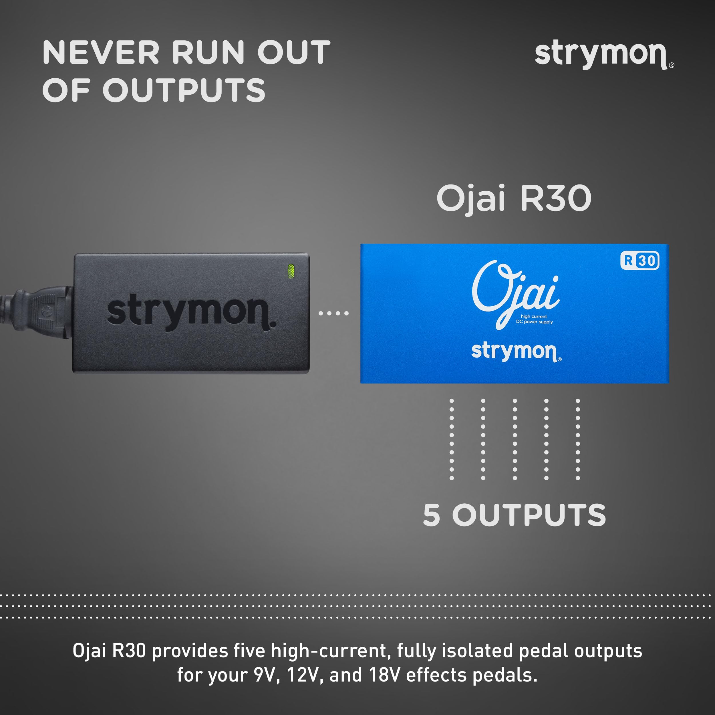 Amazon.com: Strymon Ojai R30 Expandable High Current Guitar Pedal