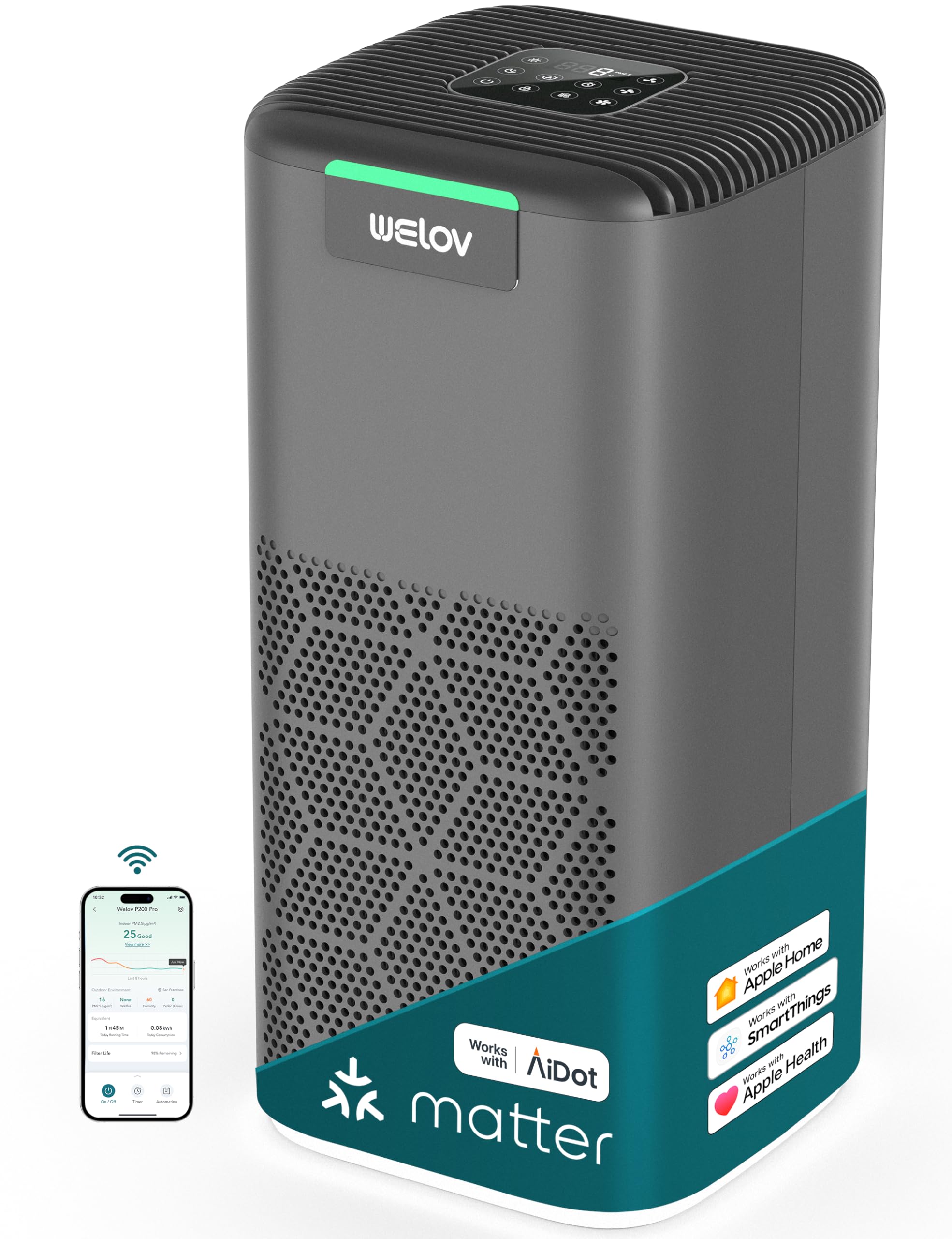 Amazon.com: WELOV World's 1st Matter Smart Air Purifier, Air
