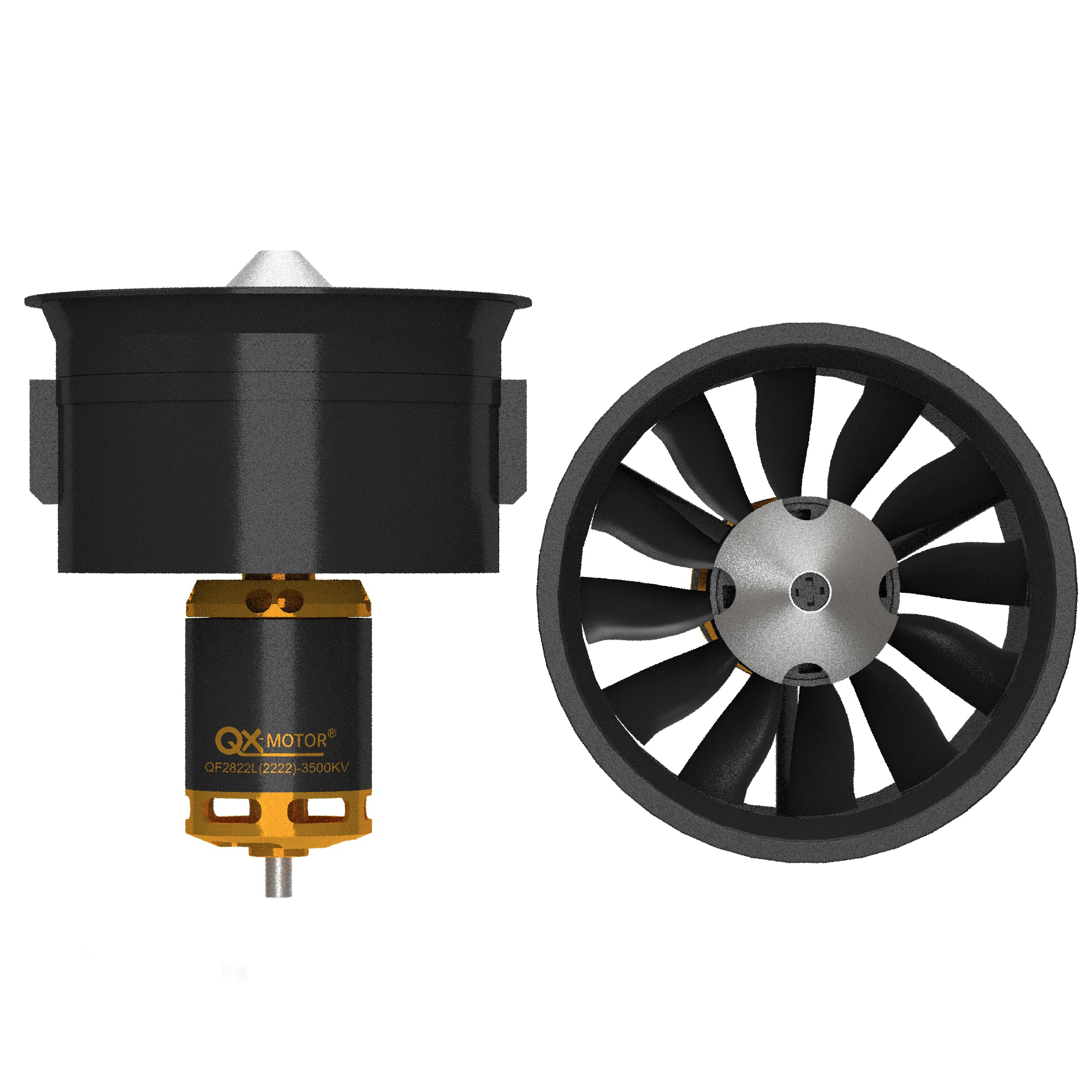 Amazon.co.jp: JFtech 64mm ダクトファン 3500KV モーター 12ブレード