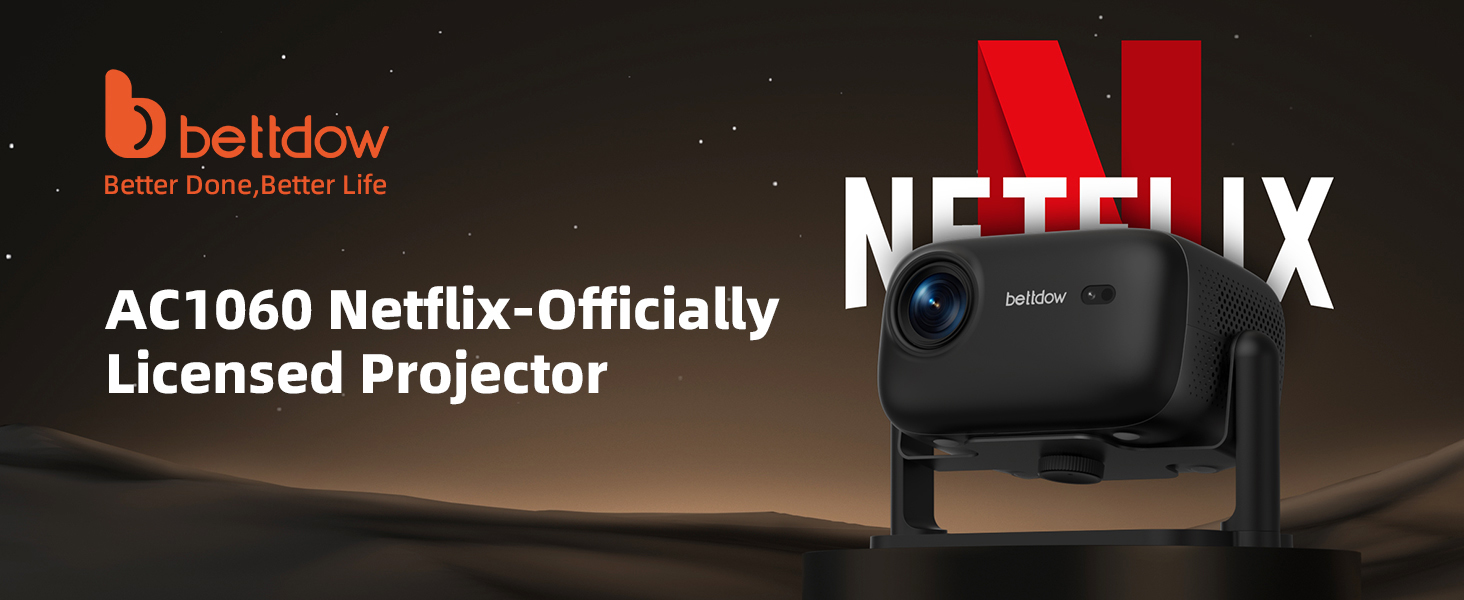 Amazon.com: Netflix Officially Licensed Projector,BETTDOW Closed