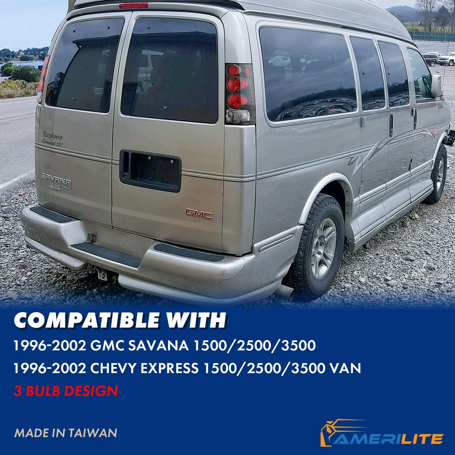 Amazon | AmeriLite ブラック交換用ブレーキテールライトセット