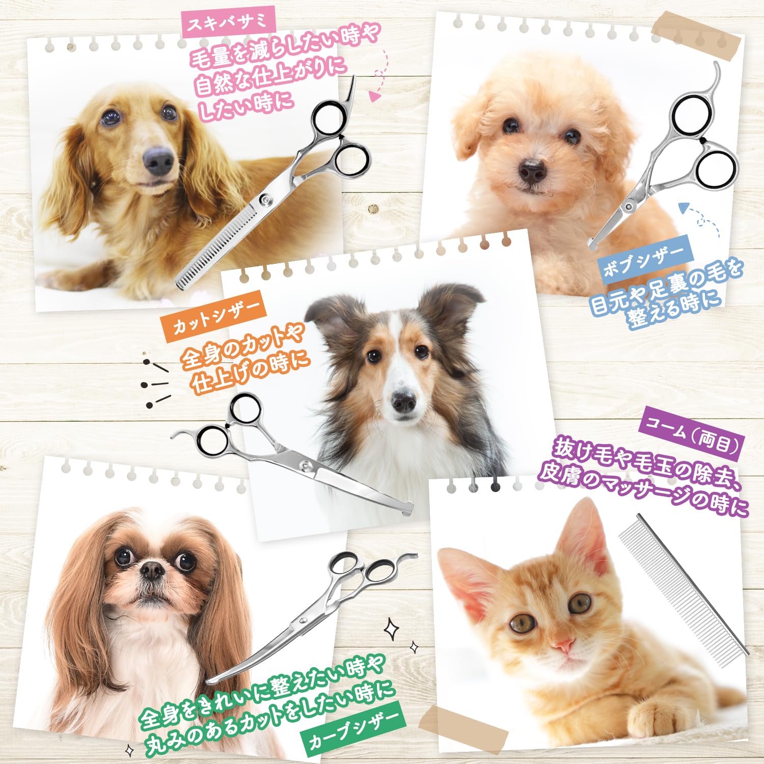 Amazon.co.jp: [Latuna] トリミングシザー ハサミ 7点セット [プロ