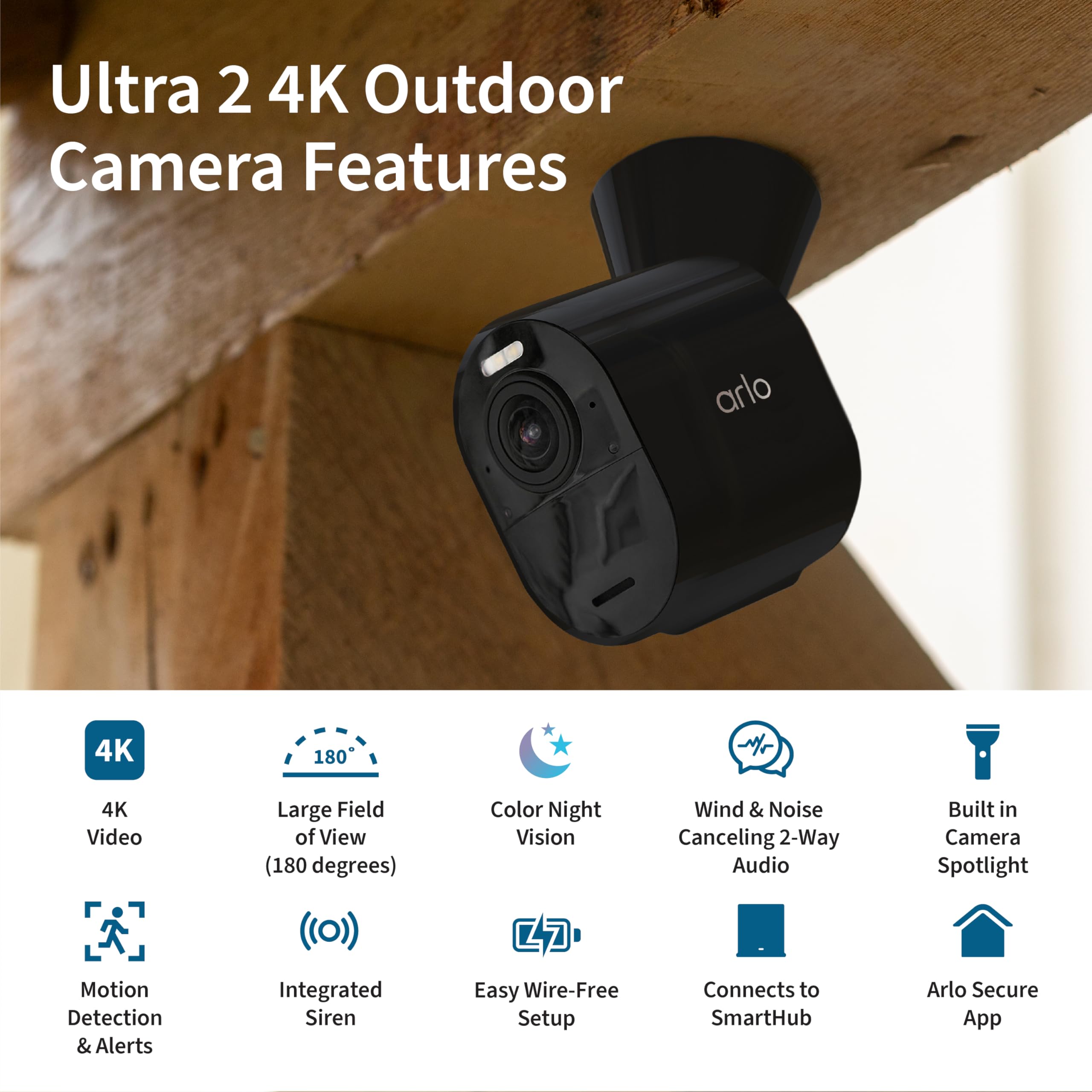 Amazon.com : Arlo Ultra 2 Spotlight Camera 4K HDR (2 Cameras