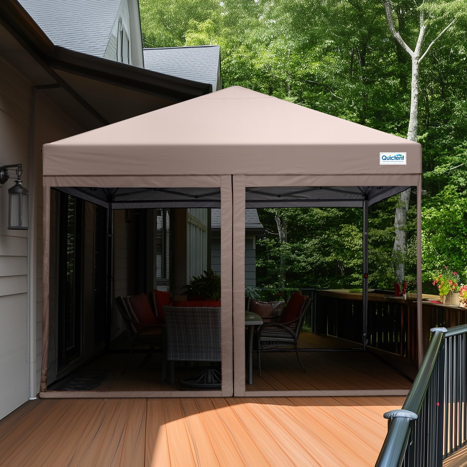 Amazon | Quictent ワンタッチ タープテント 蚊帳テント 3段階調節 UV