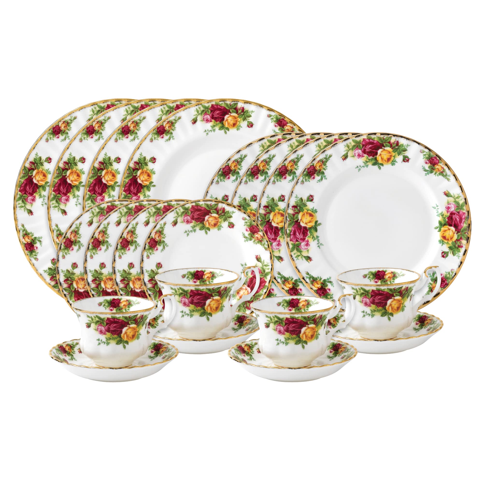 Amazon.com: Royal Albert Old Country Roses 20-Piece Dinnerware Set