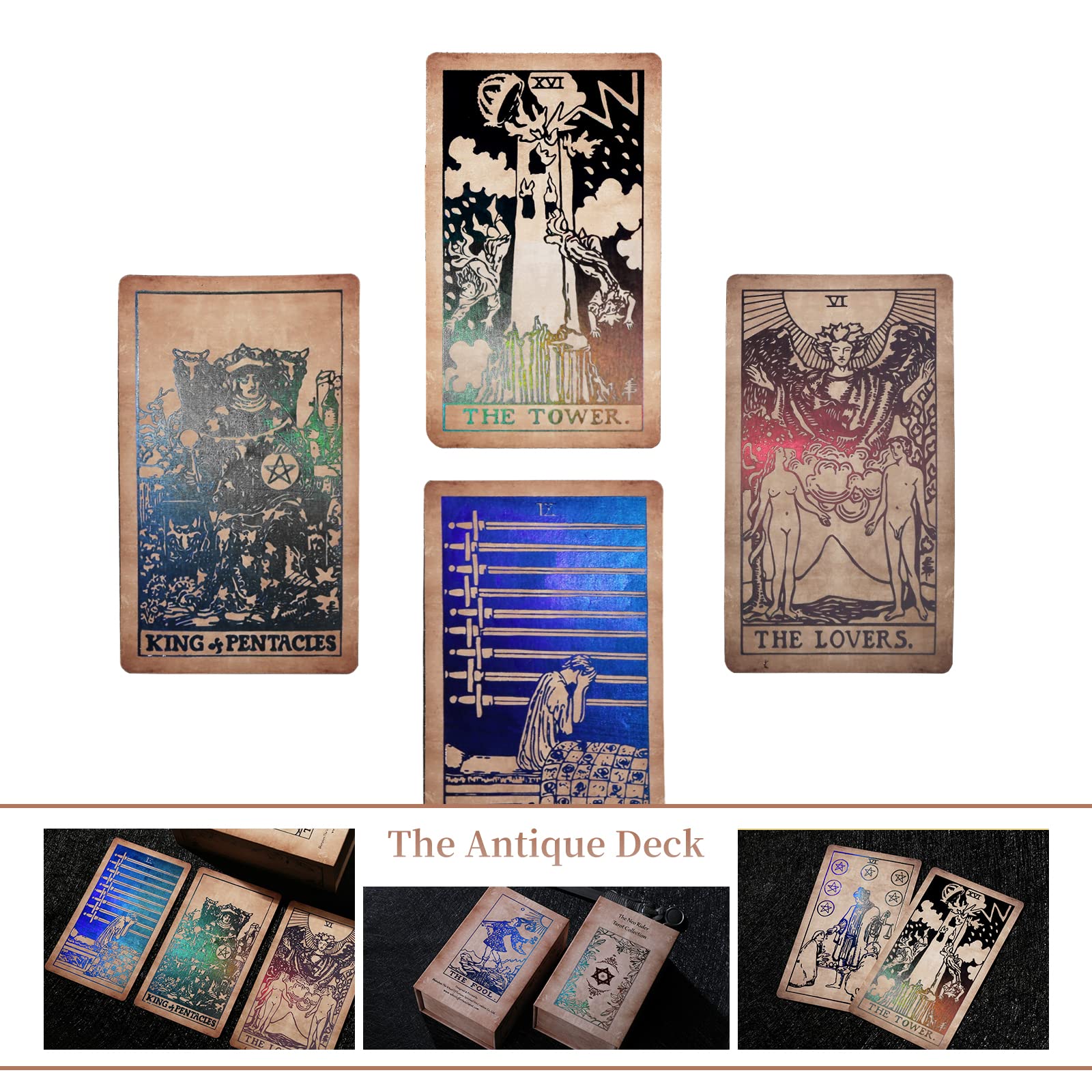 Amazon.co.jp: タロットカード ホログラフィック タロットデッキ