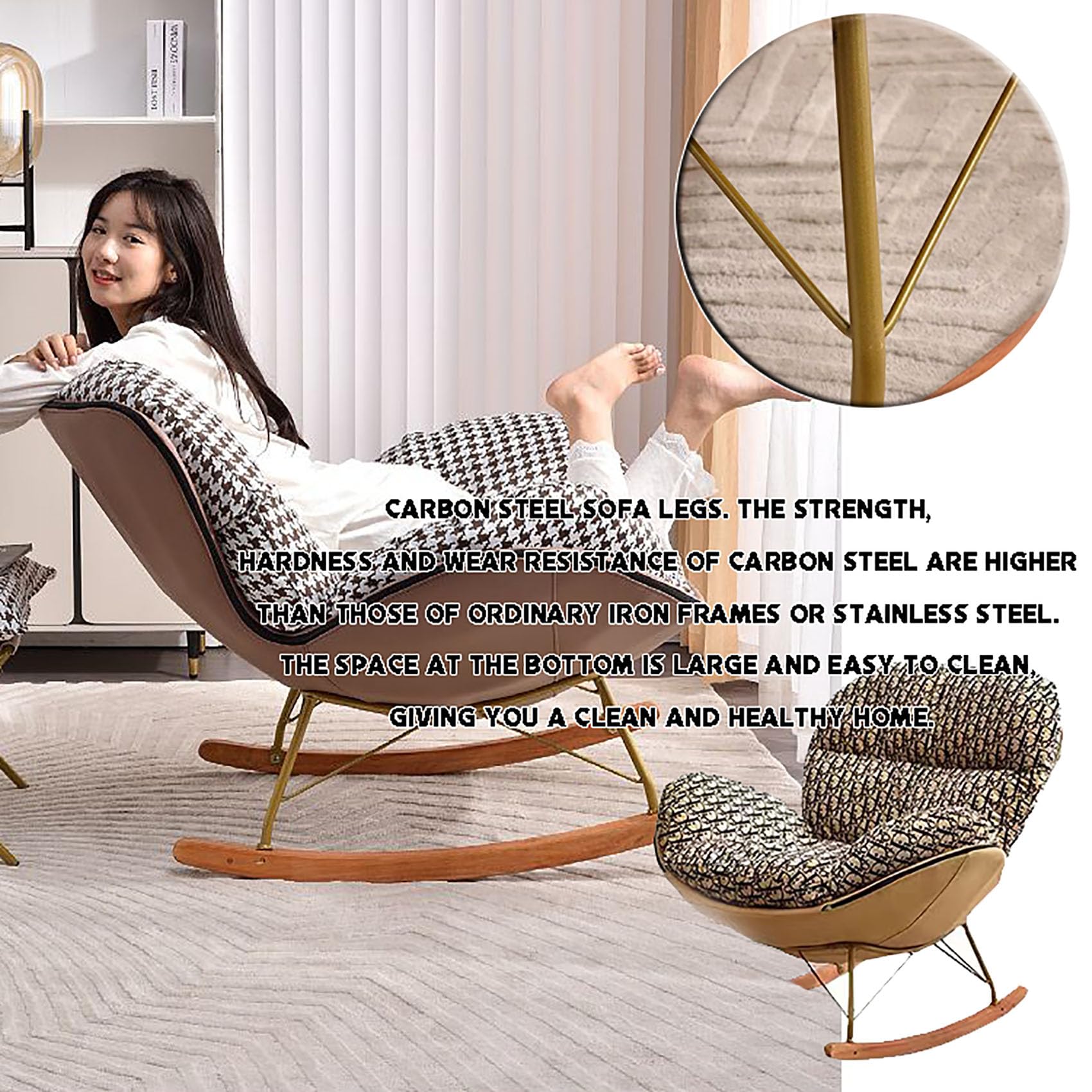 バンブーチェア ロッキングチェア リクライニング アジアン雑貨