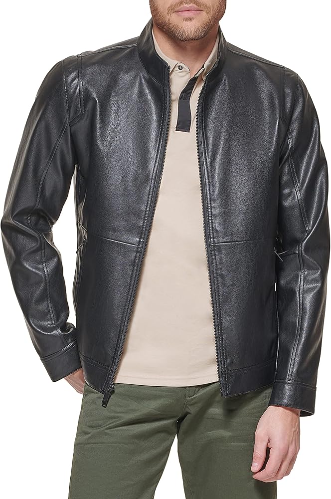 Amazon | [DOCKERS] メンズ The Dylan フェイク レザー レーサー