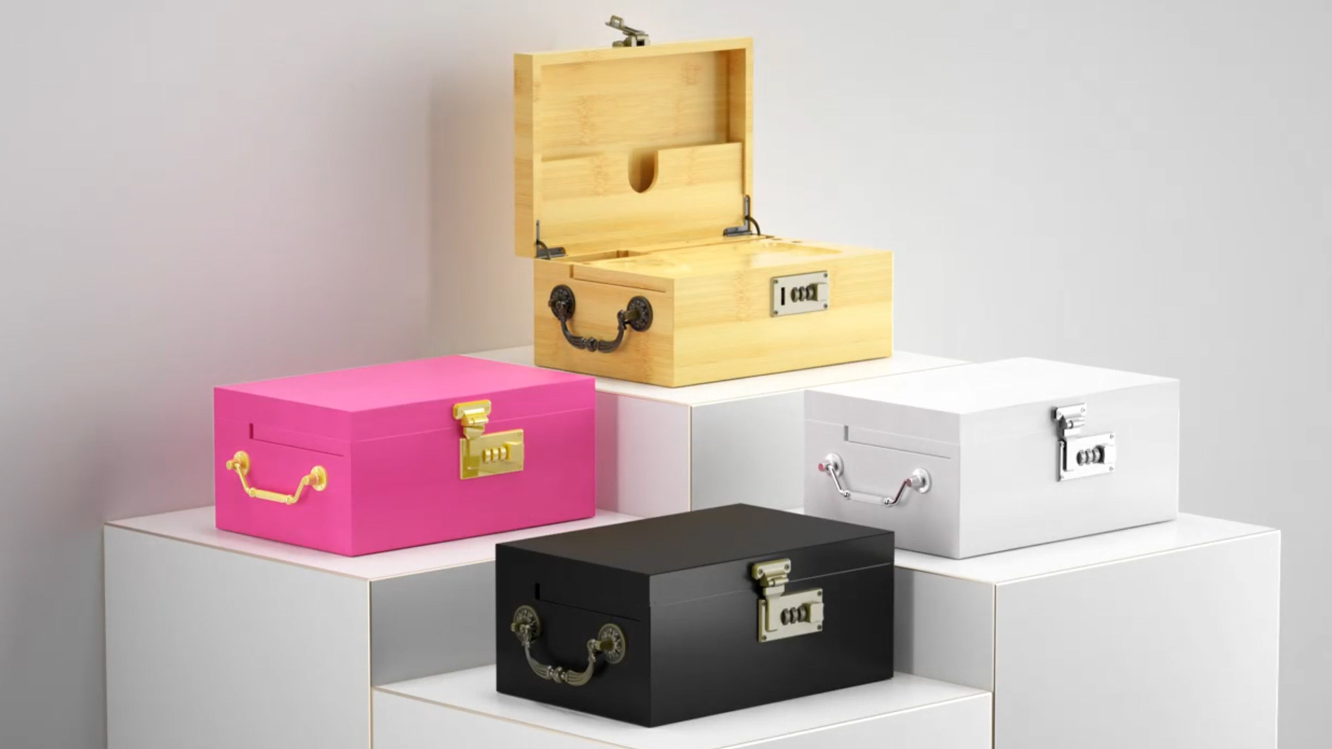 Amazon.com: JIABOLANG Bamboo Box with Combination Lock, Decorative