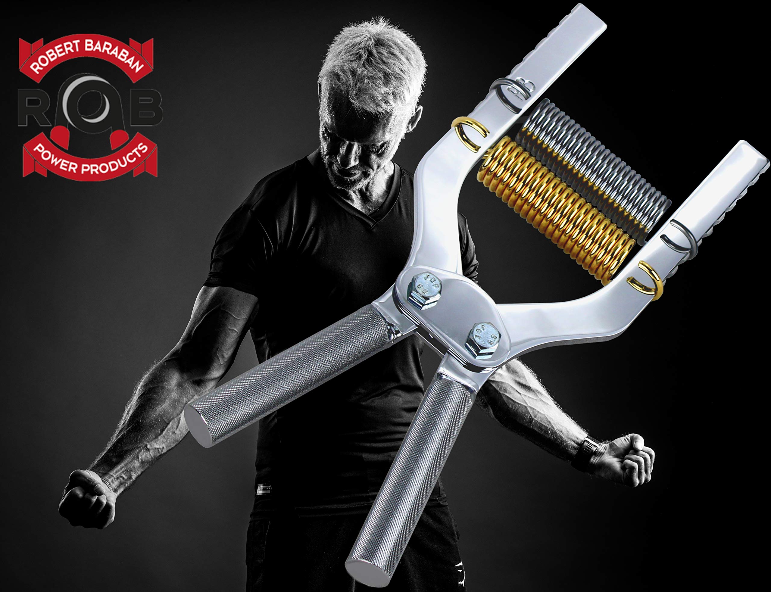 Amazon | Robert Baraban ハンドグリッパー 調節可能 クロム ダブル