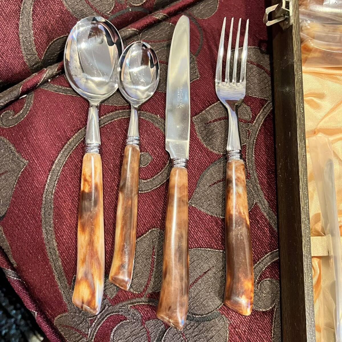 Amazon | レトロ マーシャン martian マーブル カトラリーセット 24本