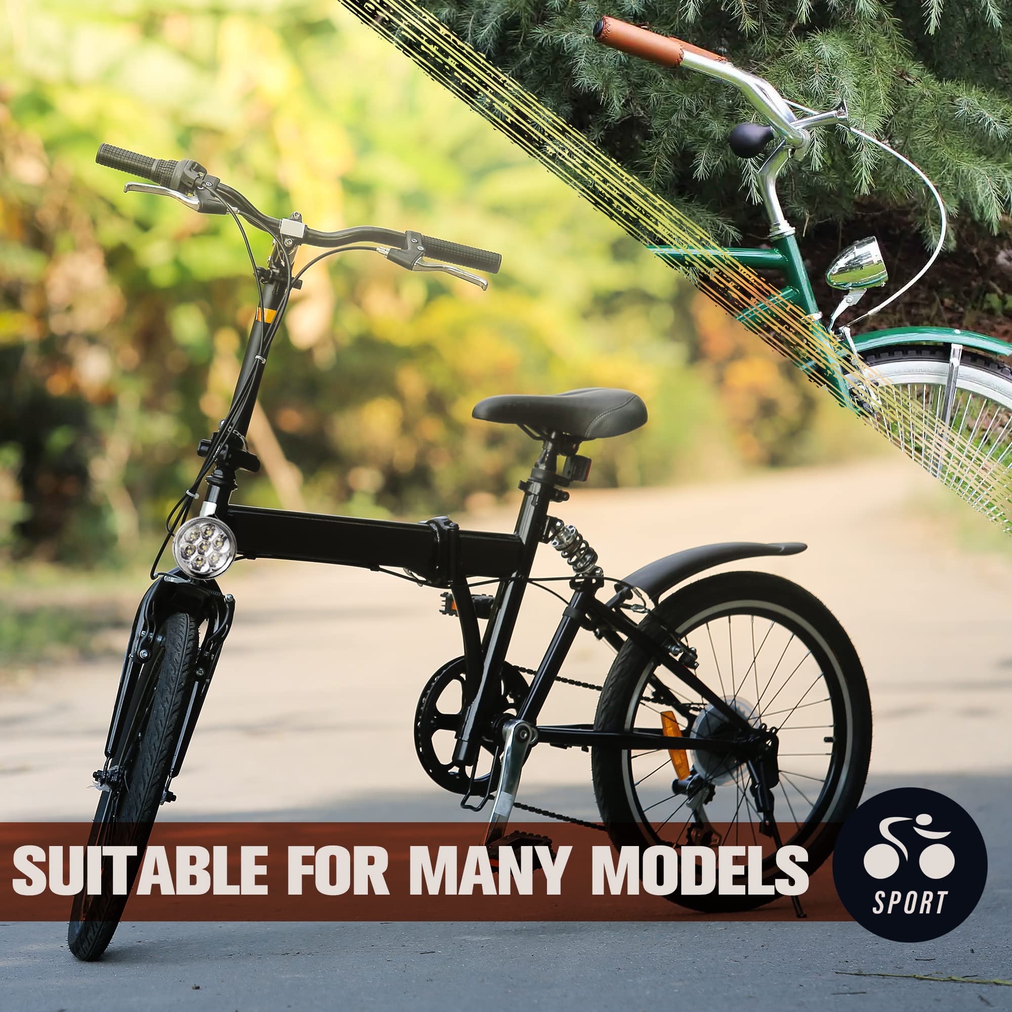 Amazon | ヴィンテージバイクライト、レトロ自転車ヘッドライト、7 LED