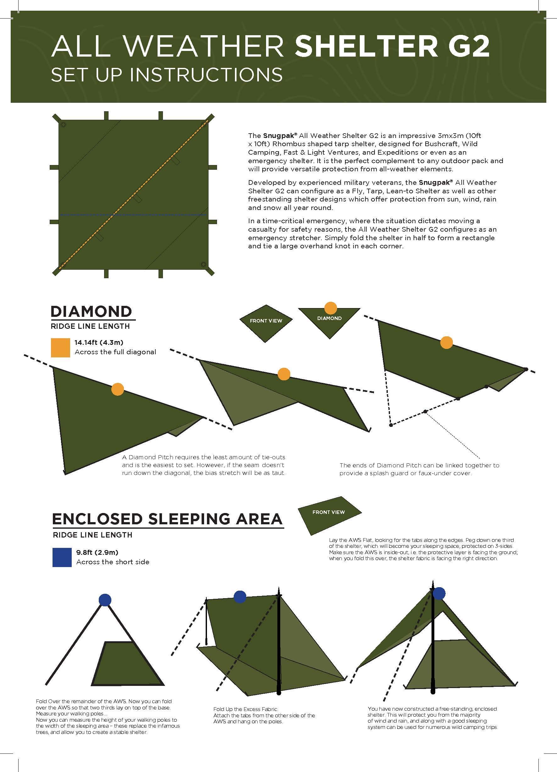 Amazon.com: Snugpak | All Weather Shelter G2 | Tarp Shelter