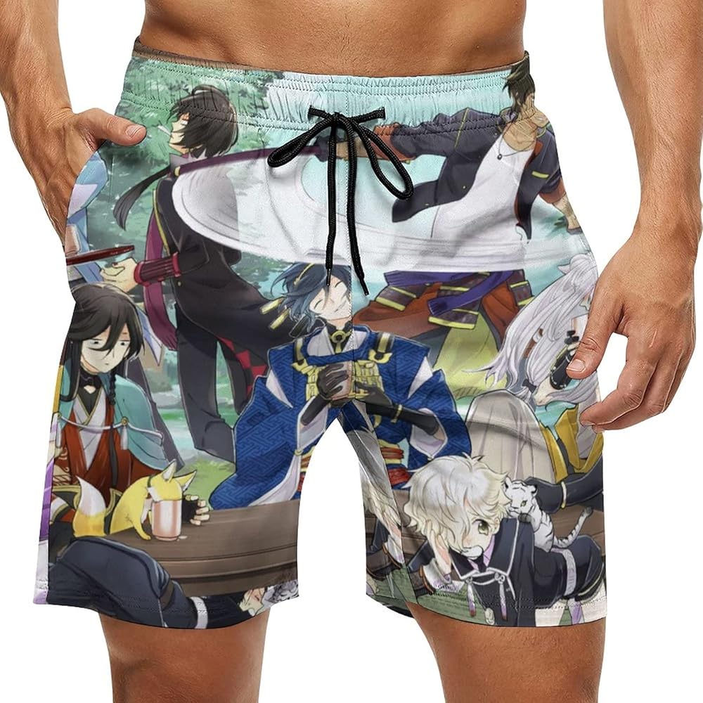 Amazon | ショートパンツ メンズ おしゃれ アニメ柄 刀剣乱舞 短パン