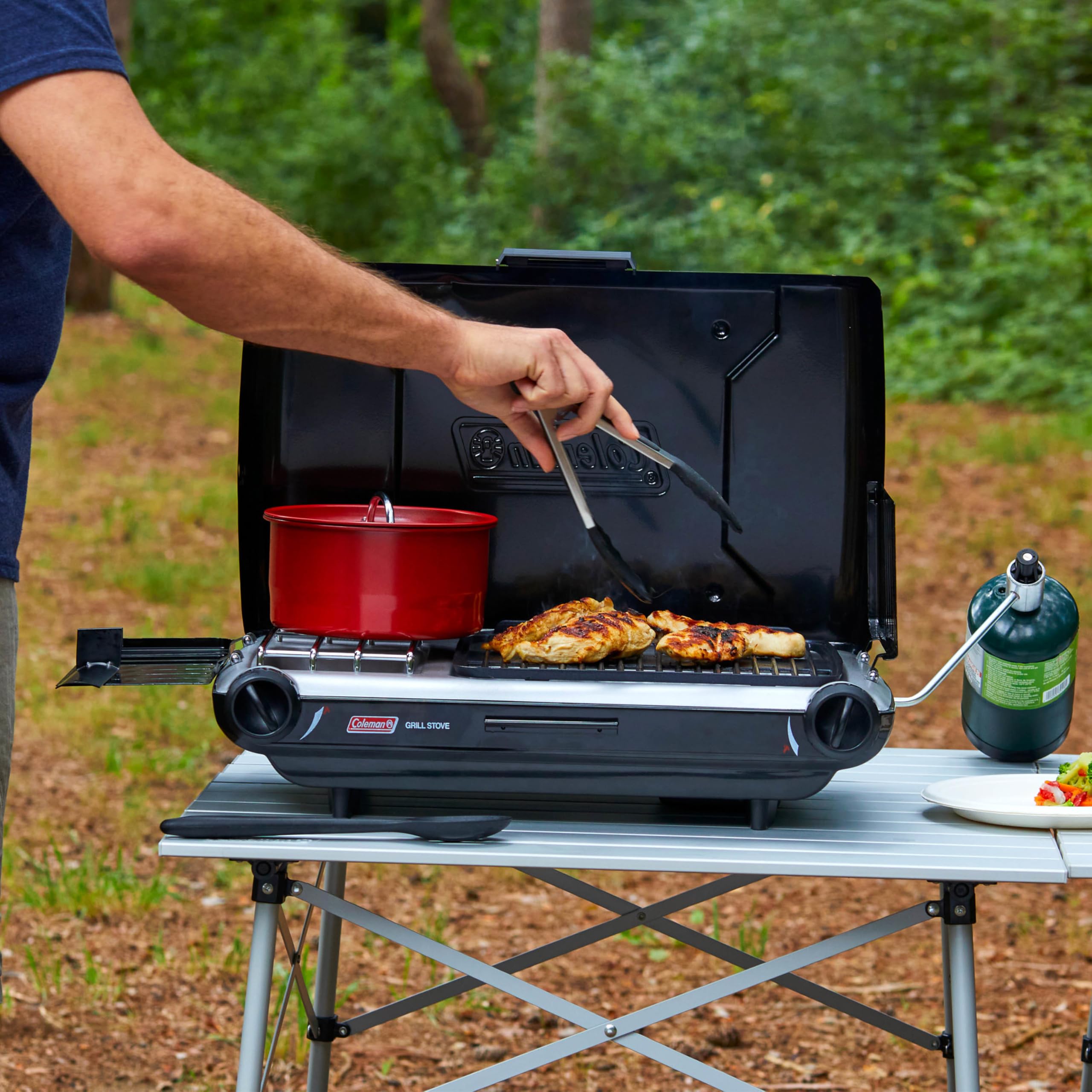 Amazon.com : Coleman Tabletop 2-in-1 Camping Grill/Stove, 2-Burner