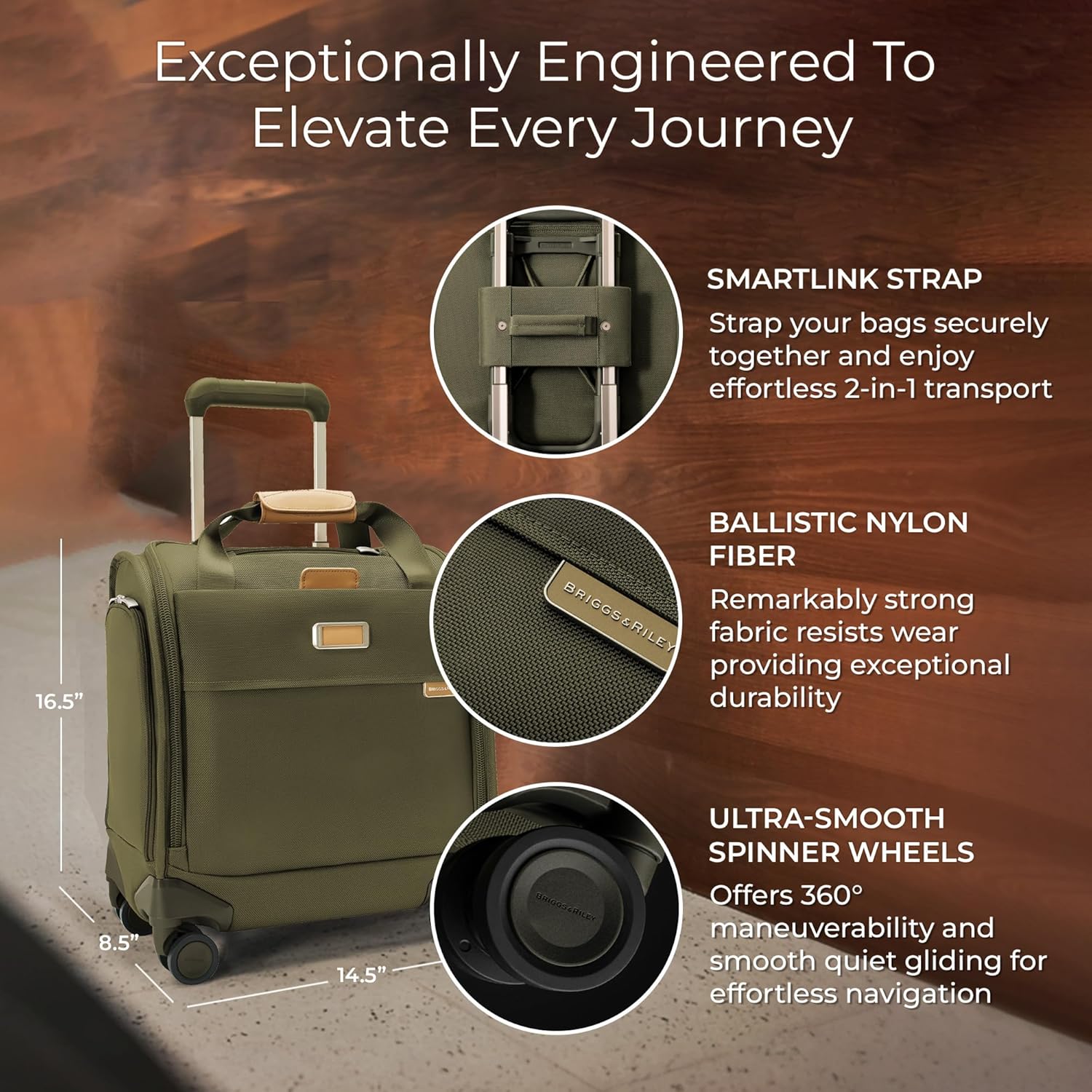 Amazon | Briggs & Rileyスピナー。, ブラック///ホワイト, 22-inch