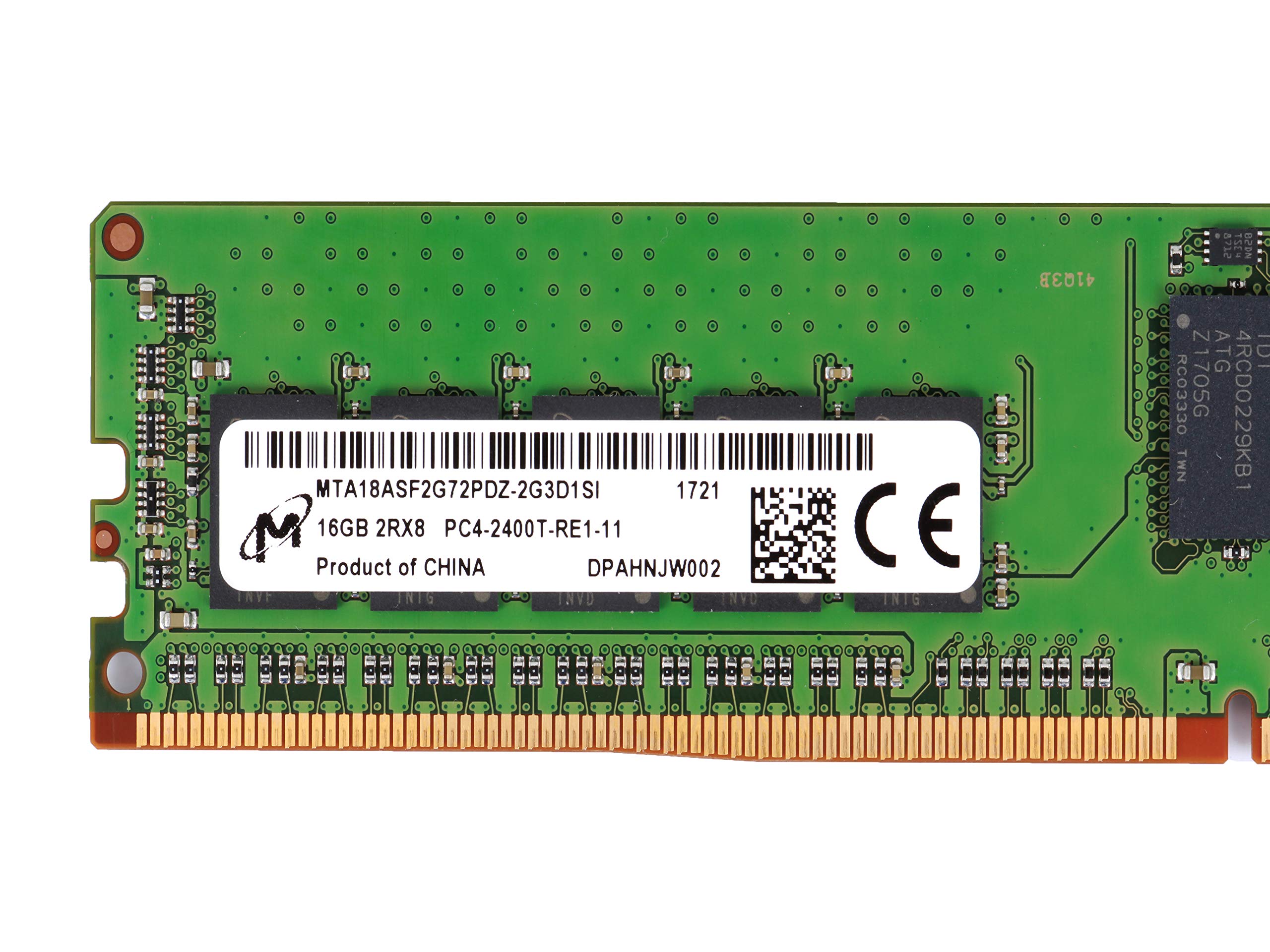 MICRON 16GB PC4-2400T-R DDR4 Registered ECC 2RX8 Memory