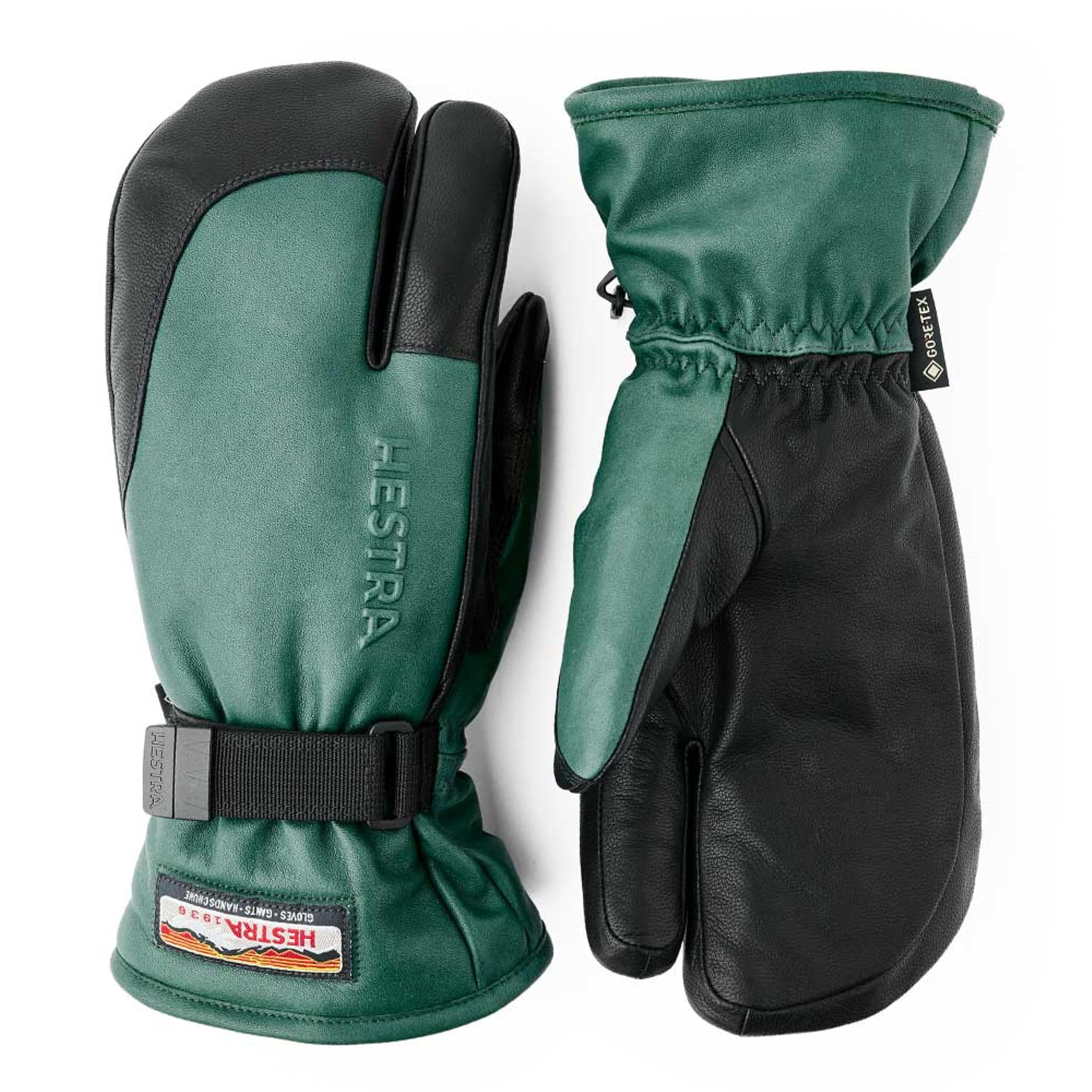 Amazon.co.jp: HESTRA 3-FINGER GTX FULL LEATHER 7 FOREST-BLK
