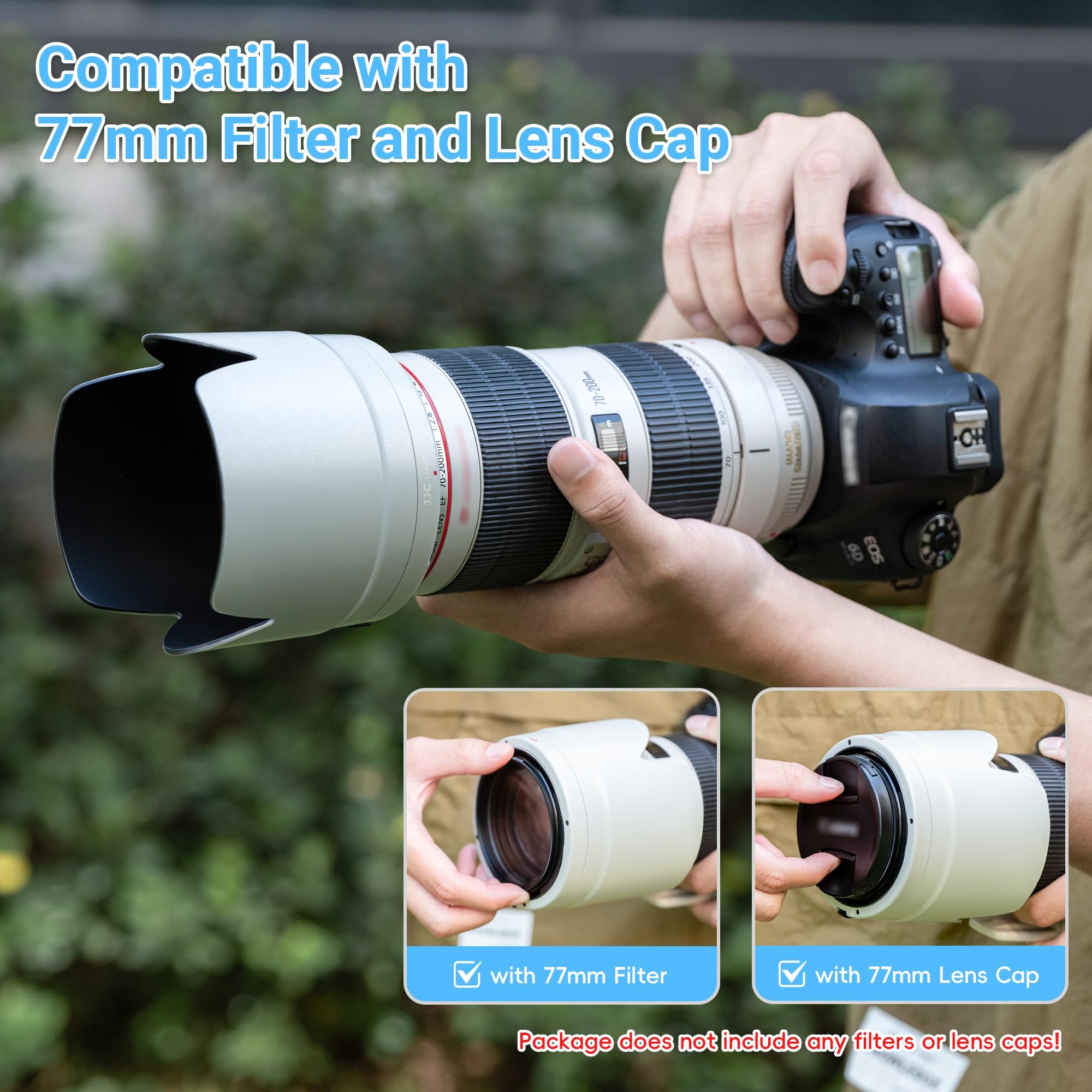 Amazon | JJC レンズフード 白 花形 Canon EF 70-200 f2.8l IS II USM