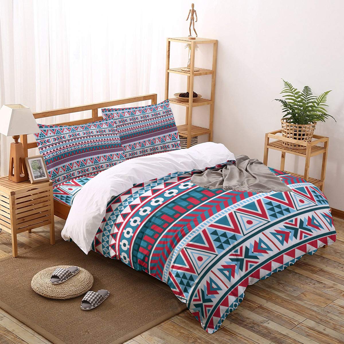 Amazon｜ネイティブアメリカンのインスパイアされた寝具4点セット